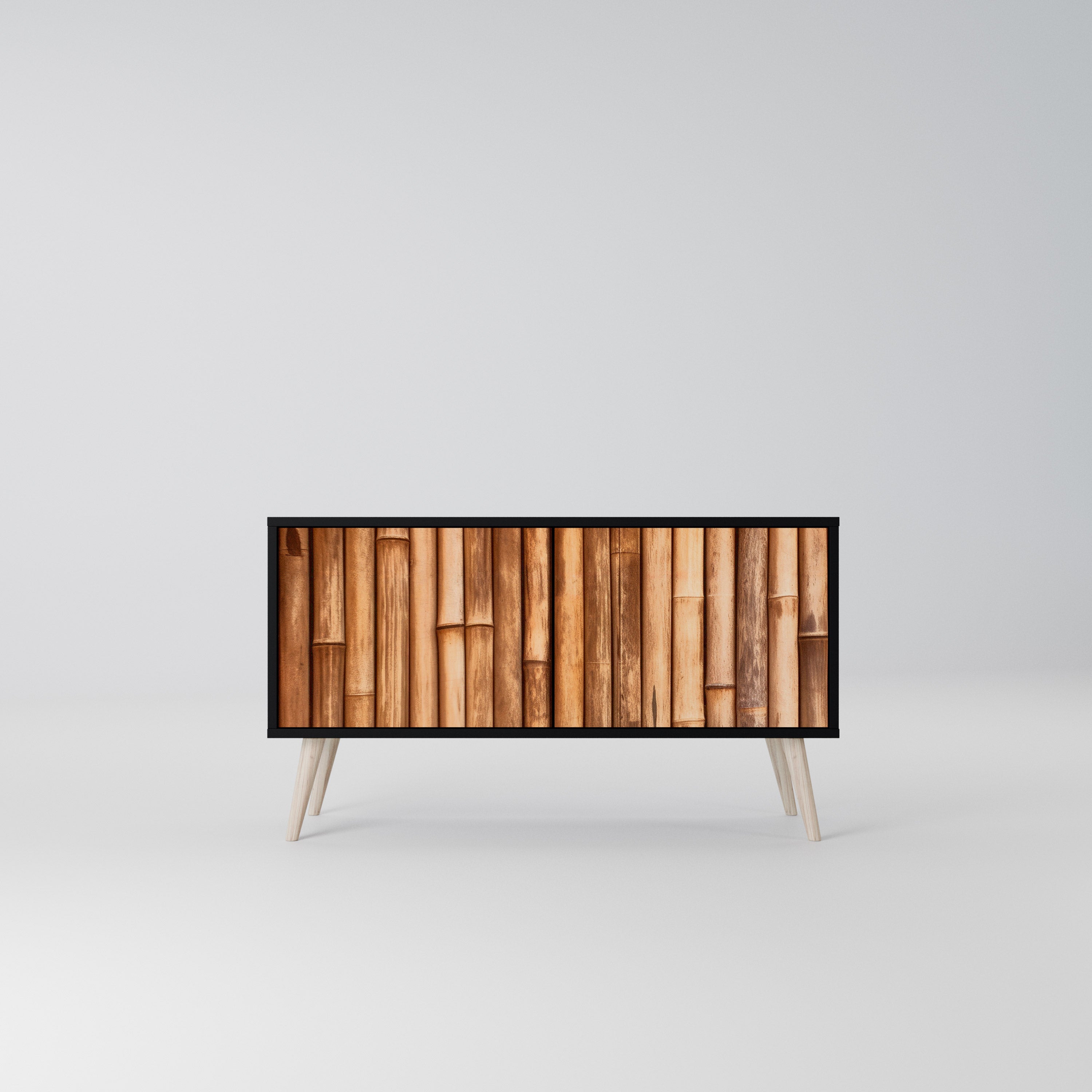 NATURAL WOOD Kompaktowa szafka RTV 2-drzwiowa