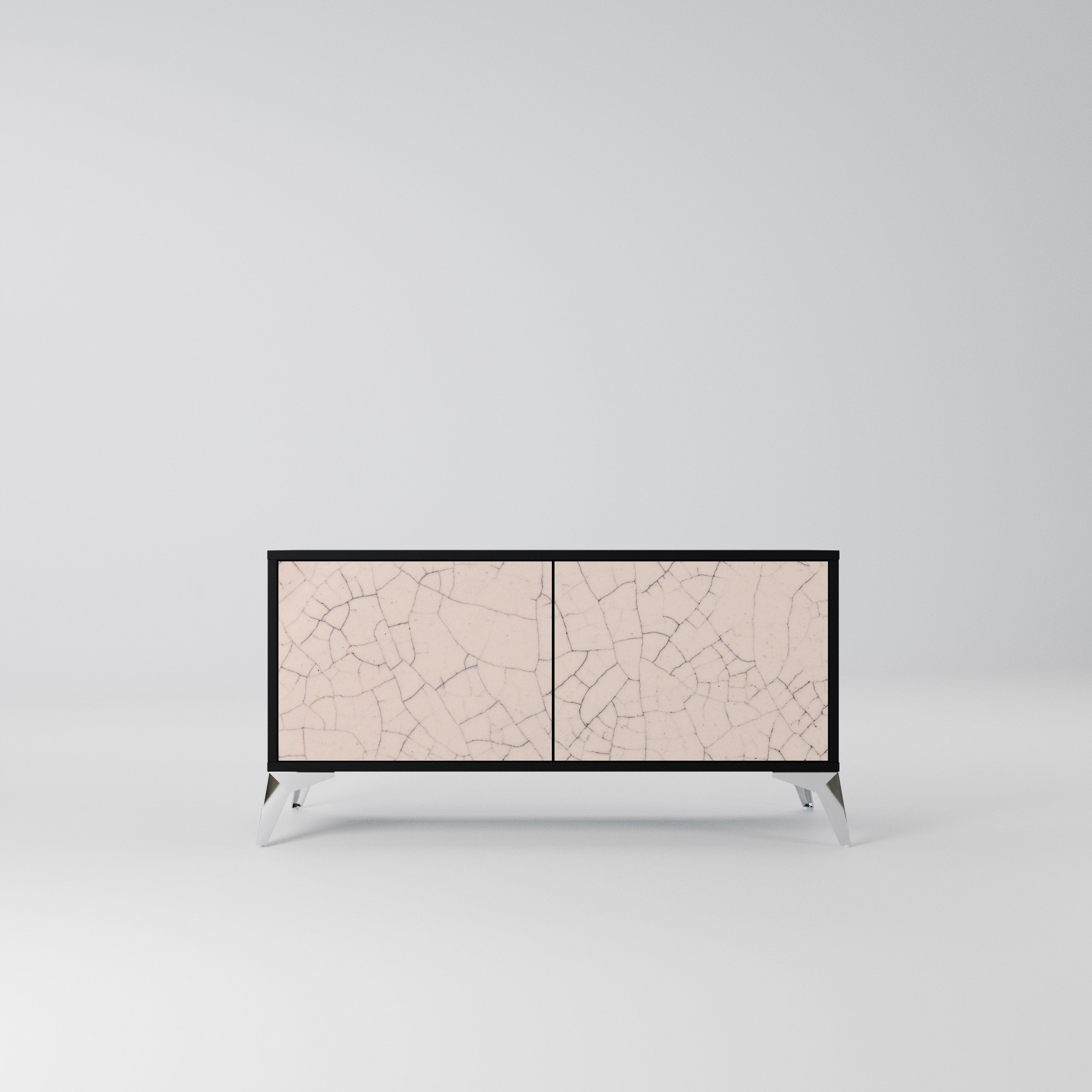 CERAMIC TEXTURE Kompaktowa szafka RTV 2-drzwiowa