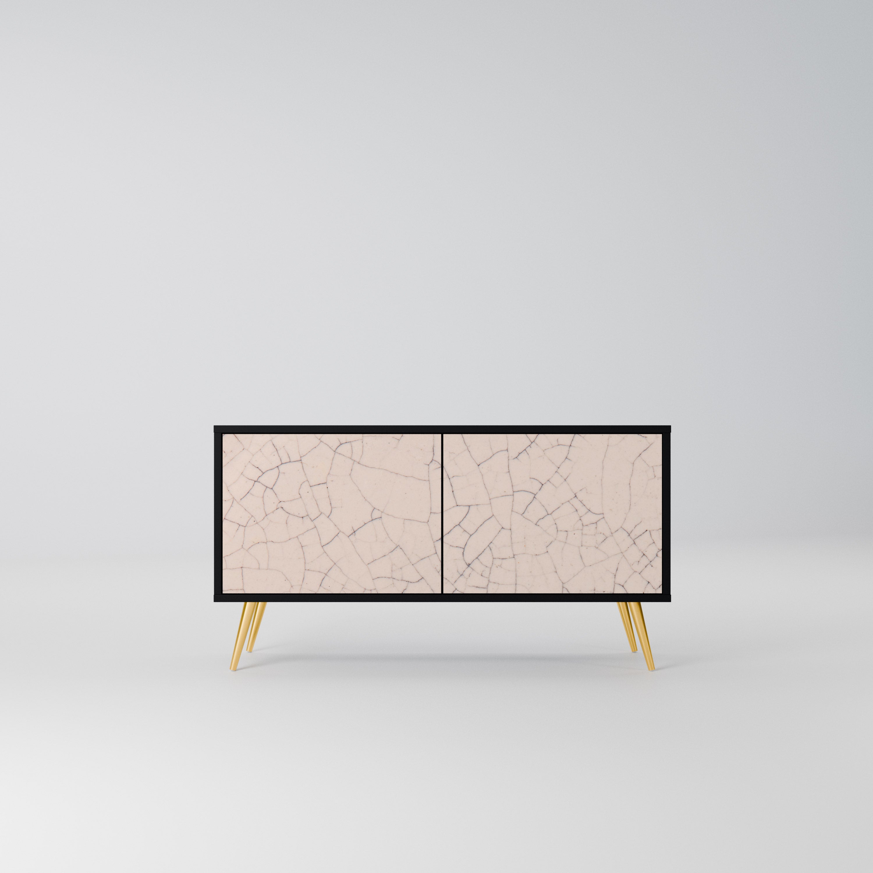 CERAMIC TEXTURE Kompaktowa szafka RTV 2-drzwiowa