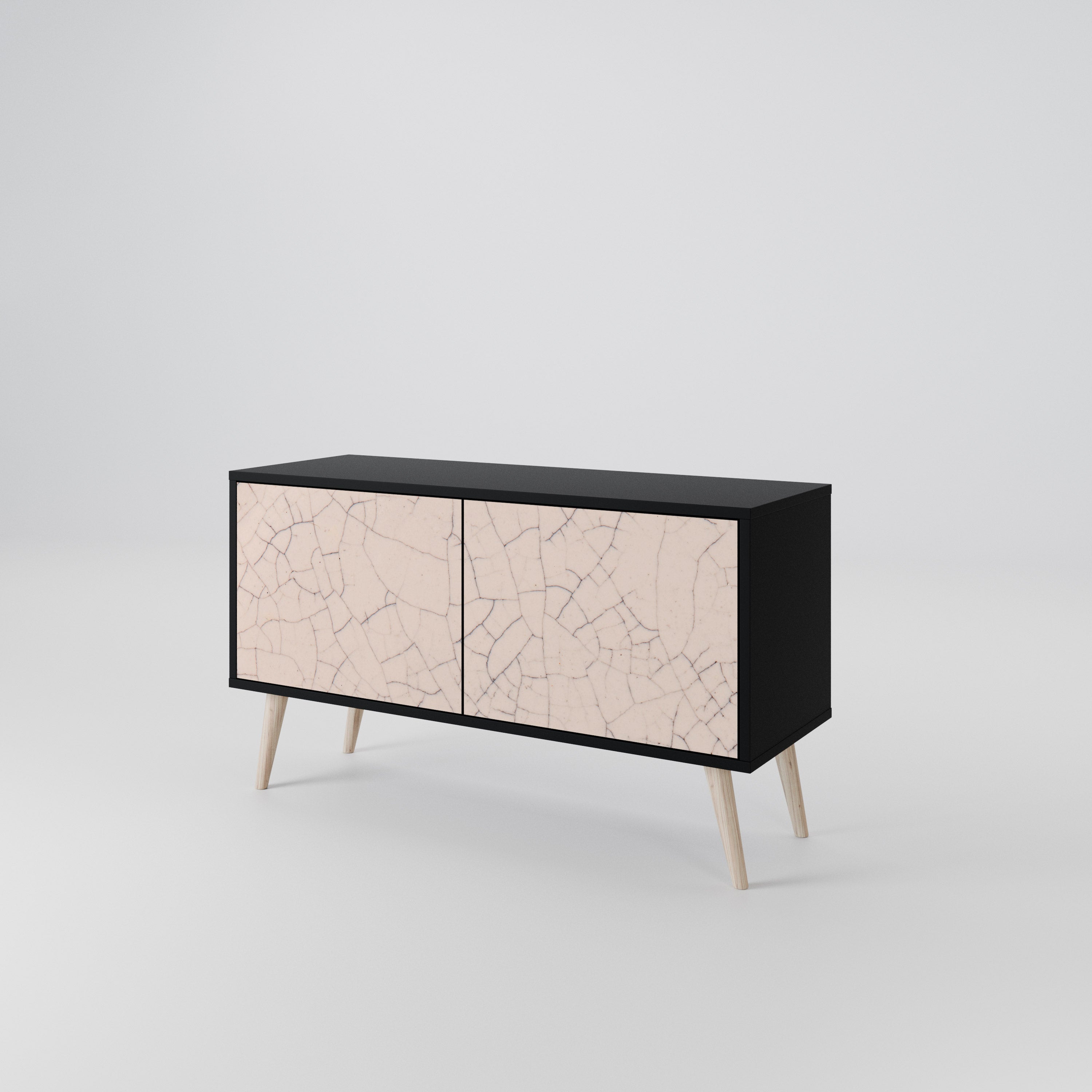 CERAMIC TEXTURE Kompaktowa szafka RTV 2-drzwiowa