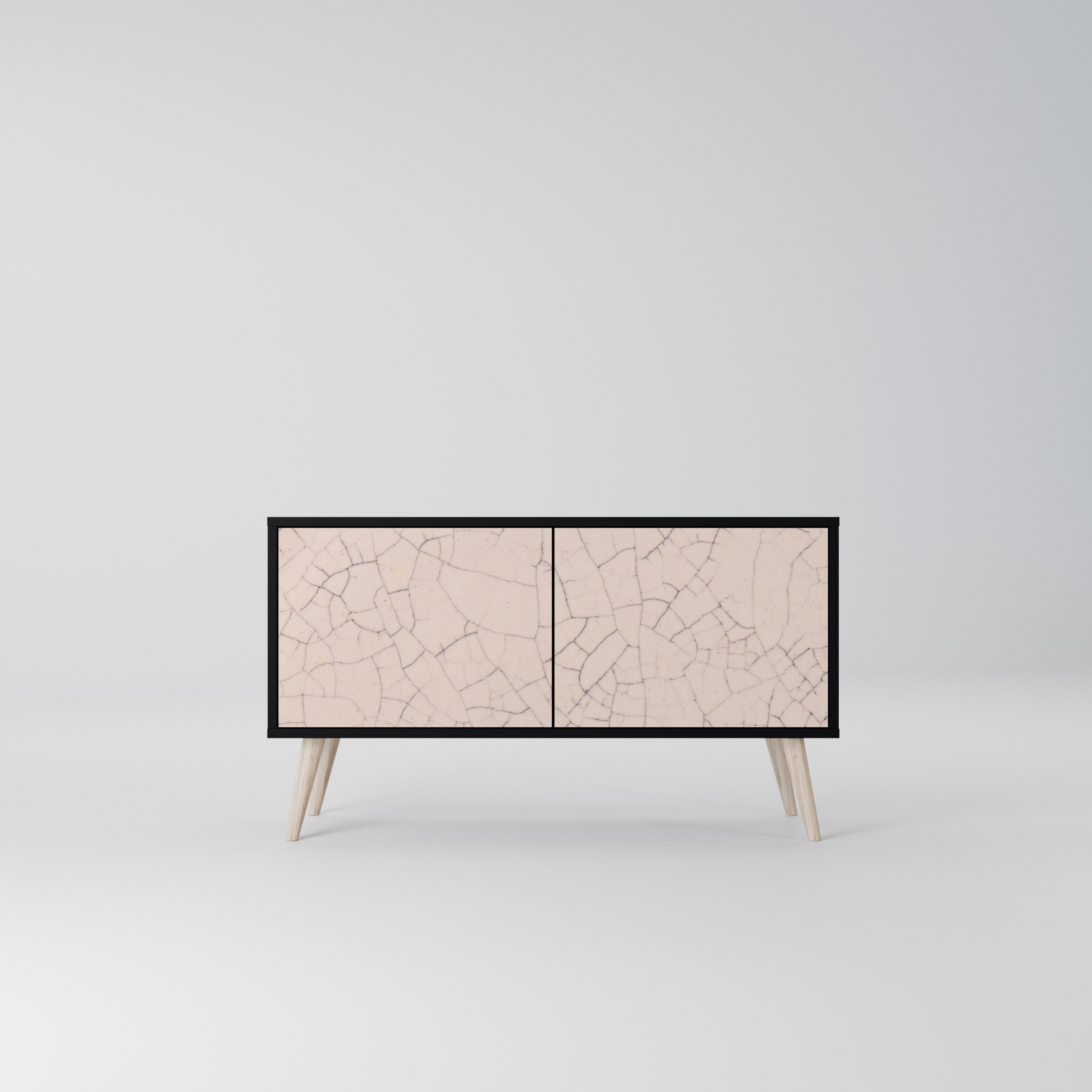 CERAMIC TEXTURE Kompaktowa szafka RTV 2-drzwiowa