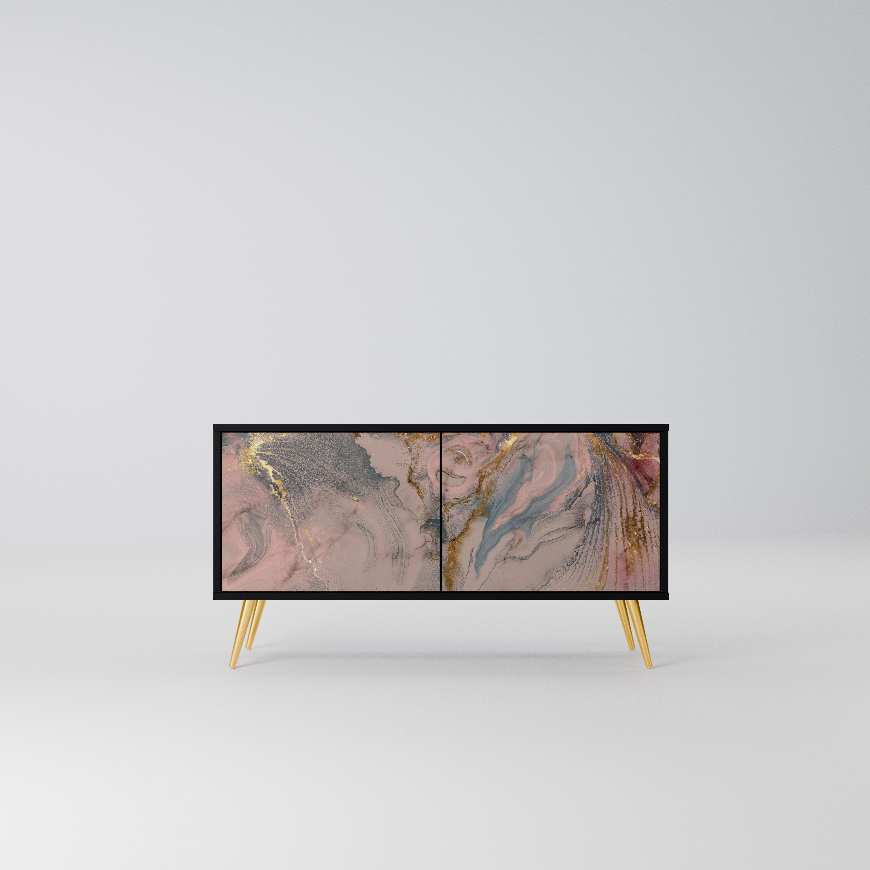 GILDED SWIRLS Kompaktowa szafka RTV 2-drzwiowa