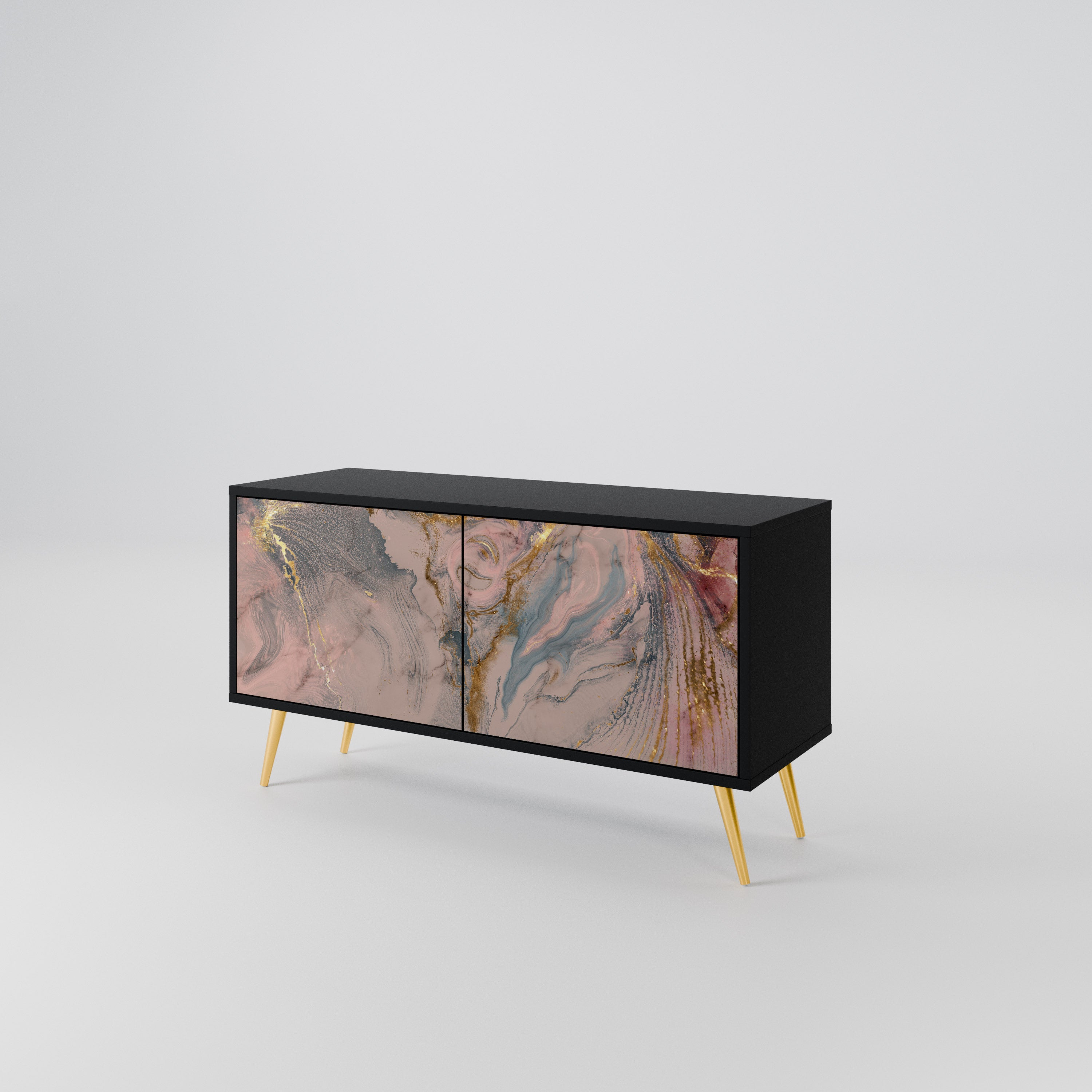GILDED SWIRLS Kompaktowa szafka RTV 2-drzwiowa
