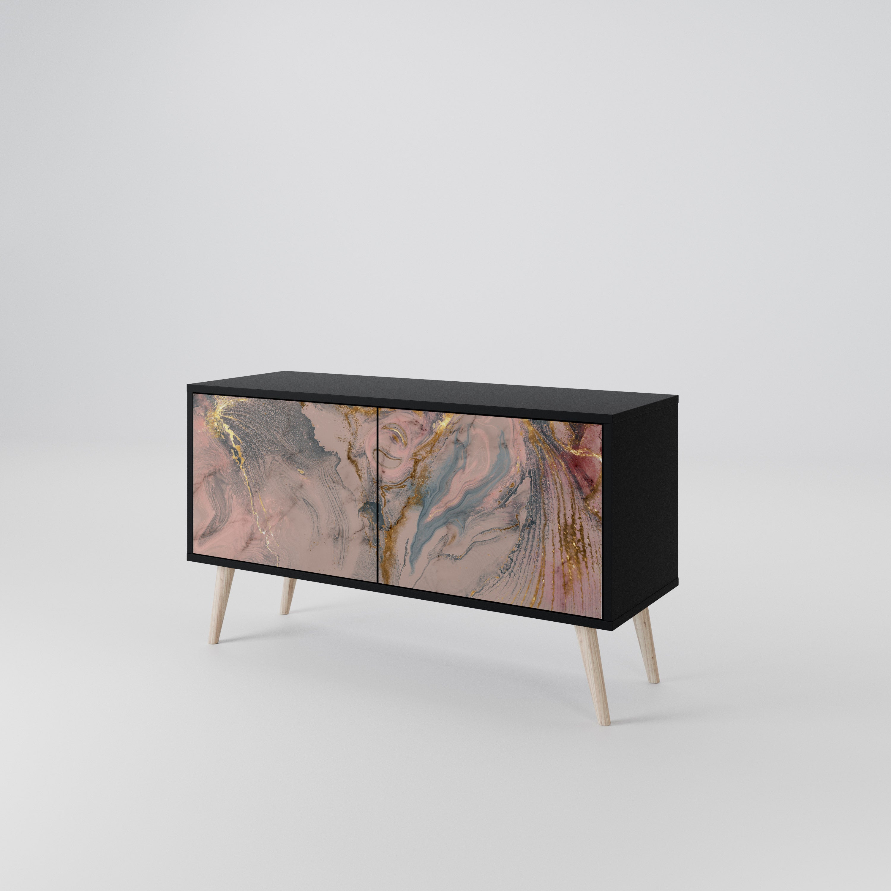 GILDED SWIRLS Kompaktowa szafka RTV 2-drzwiowa