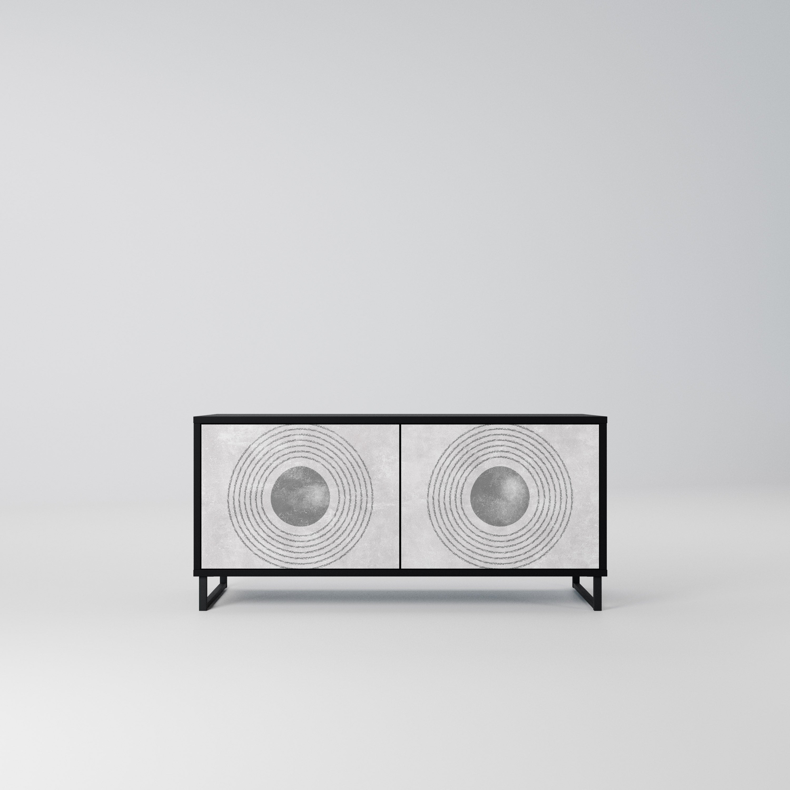 SOLID CIRCLES Kompaktowa szafka RTV 2-drzwiowa