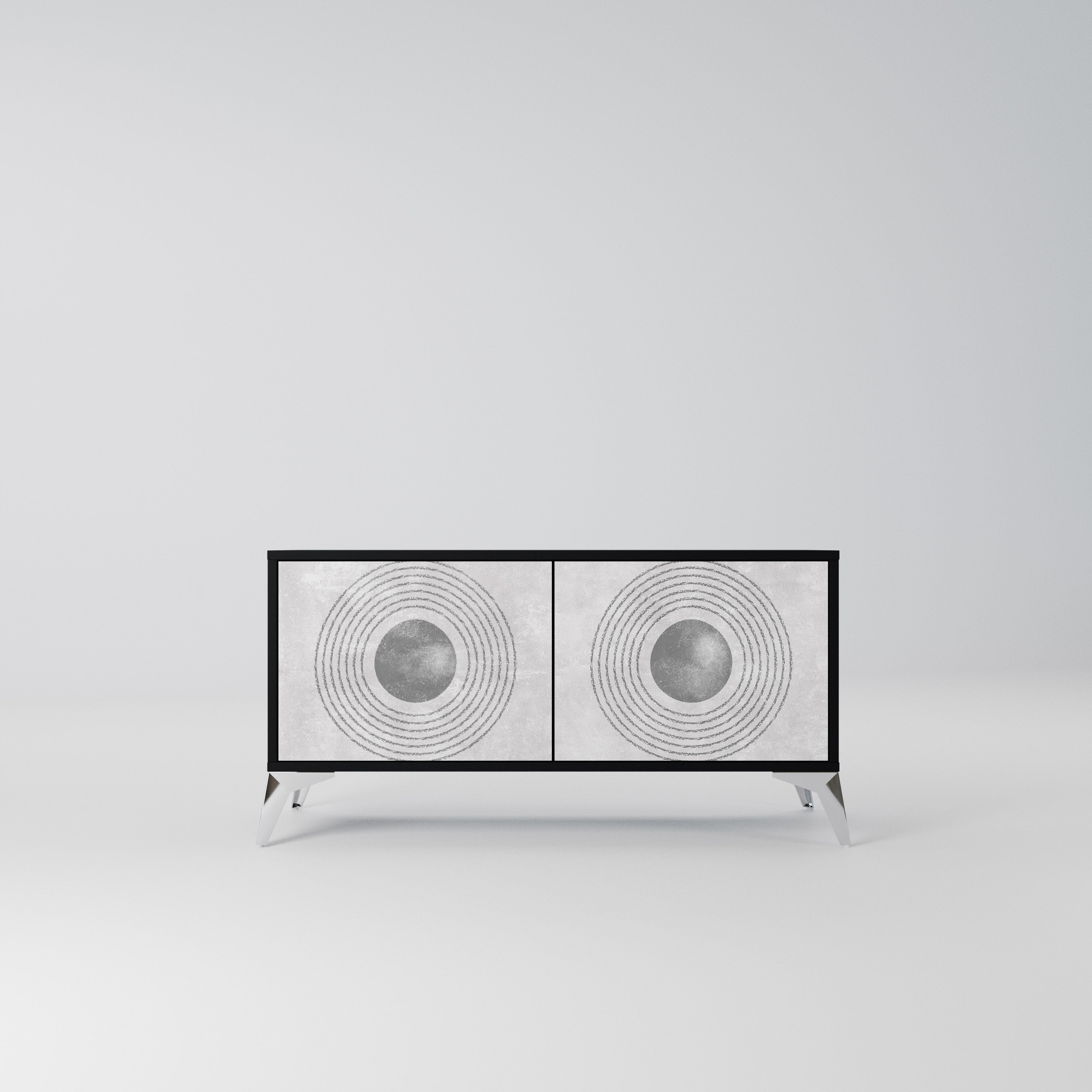 SOLID CIRCLES Kompaktowa szafka RTV 2-drzwiowa