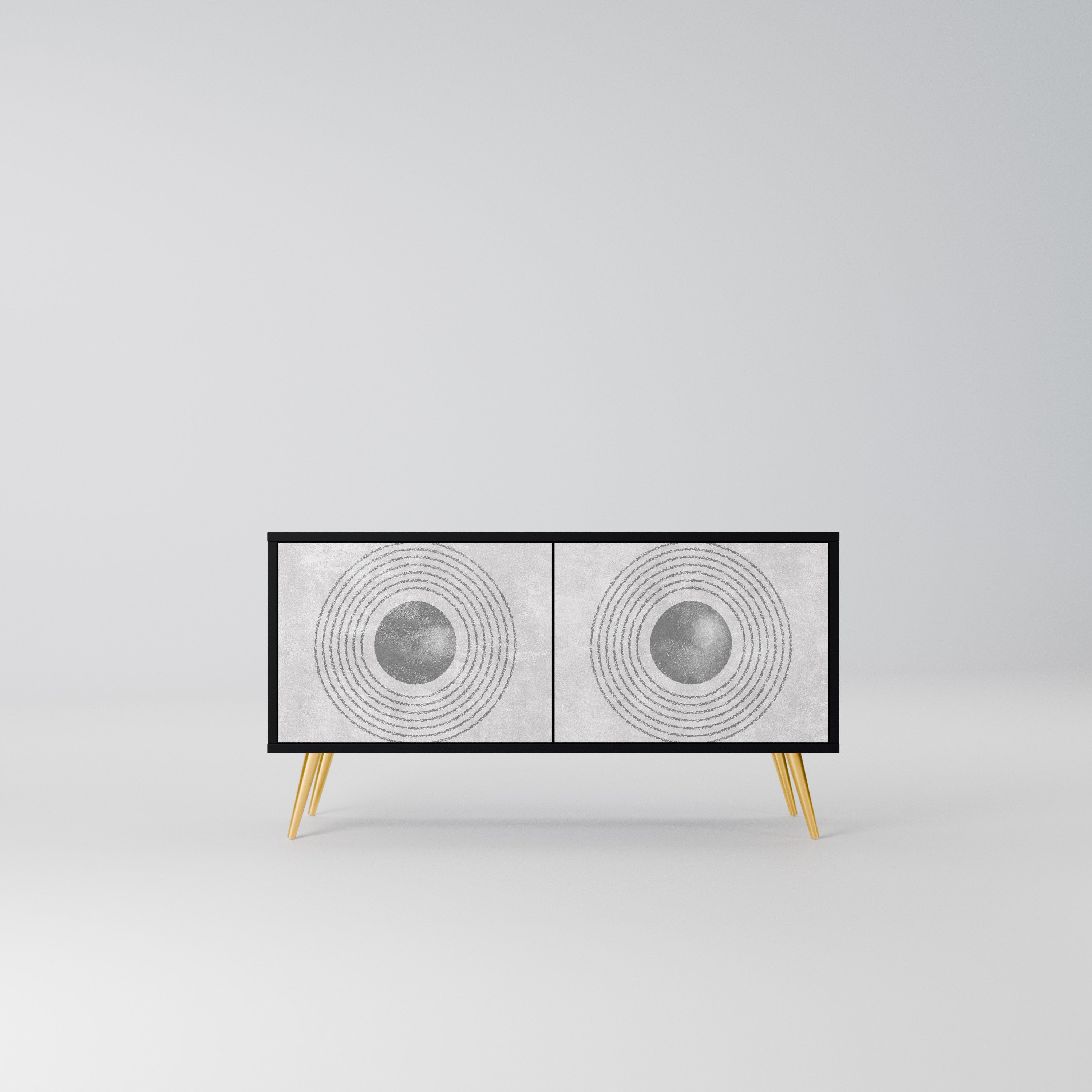 SOLID CIRCLES Kompaktowa szafka RTV 2-drzwiowa