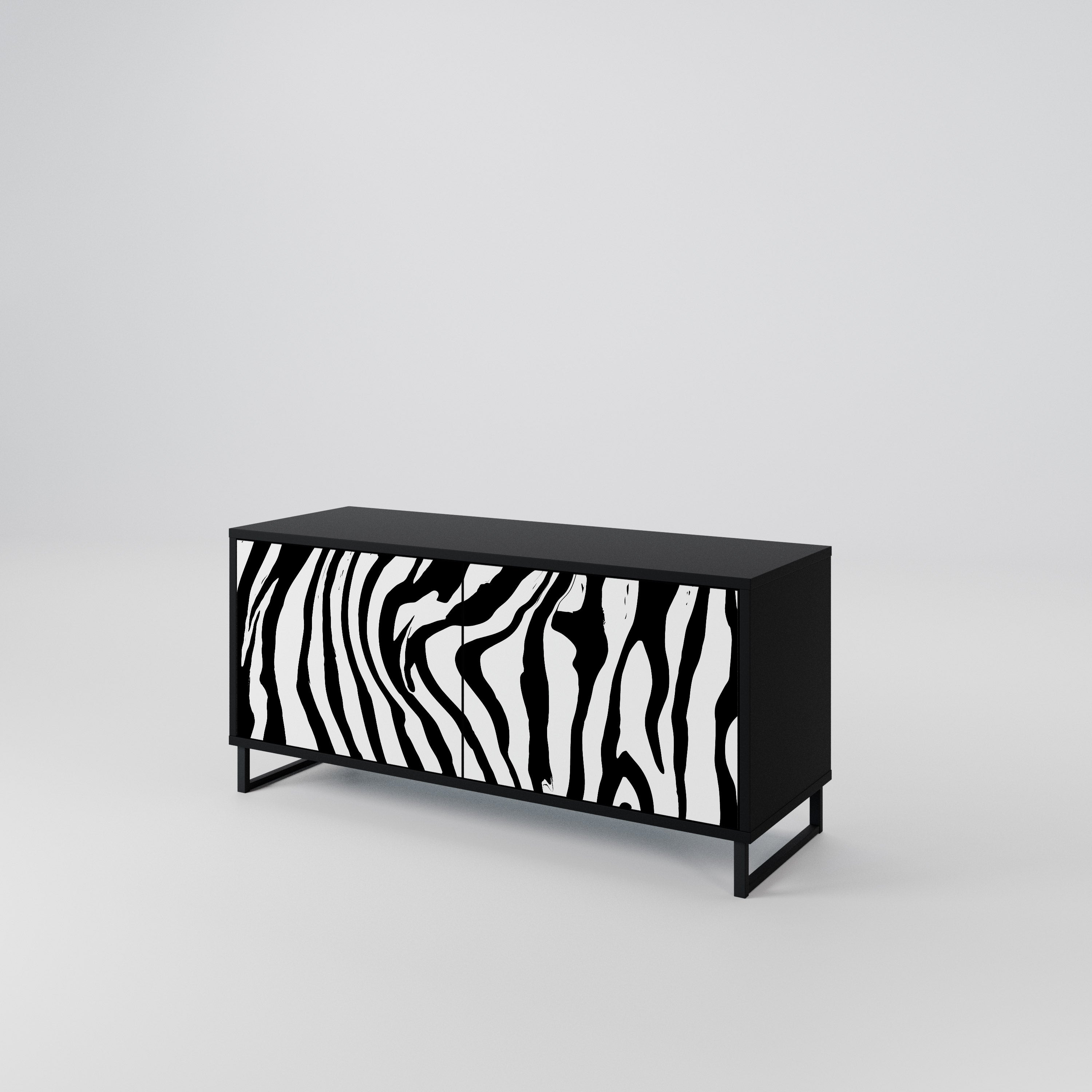 SPLENDID ZEBRA Kompaktowa szafka RTV 2-drzwiowa