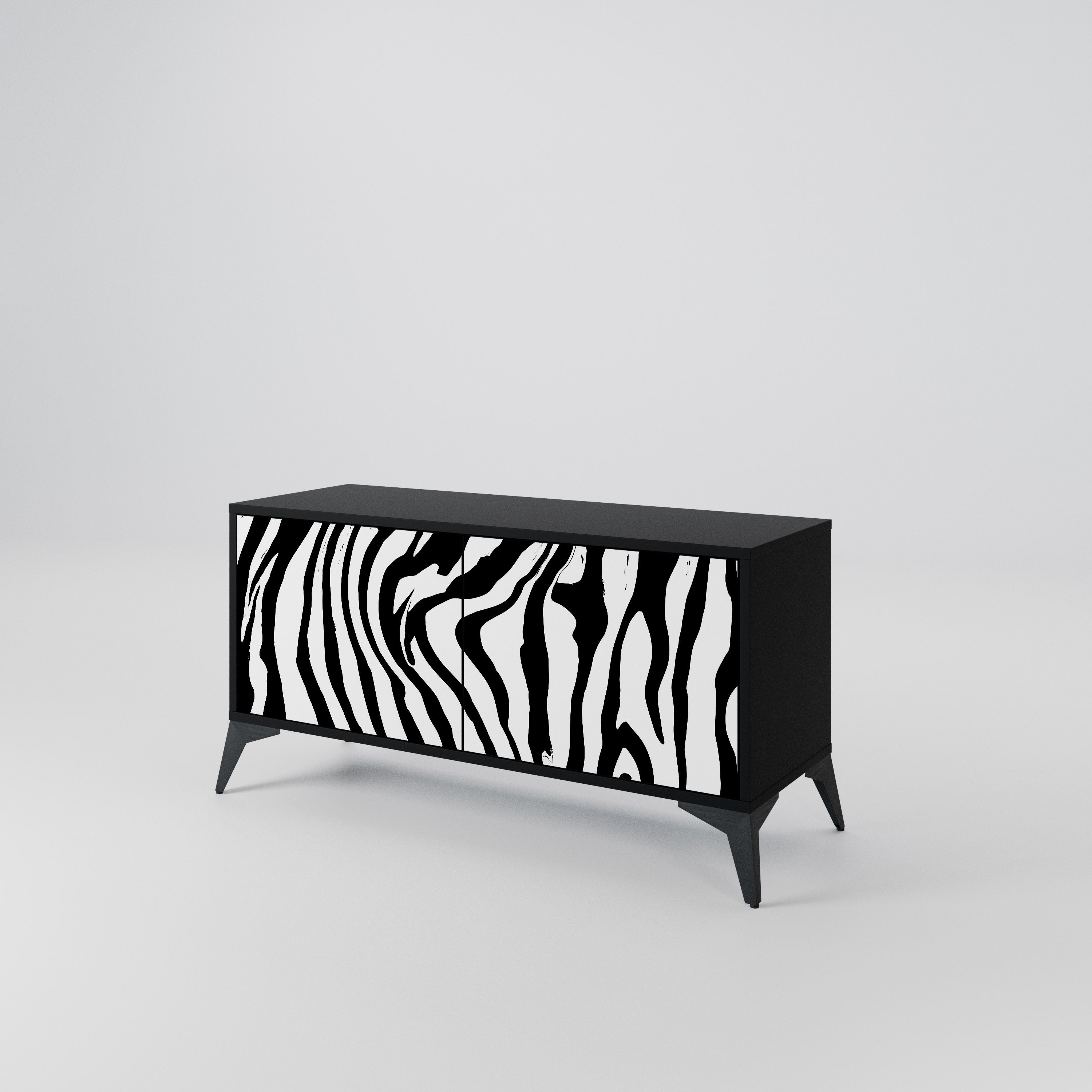 SPLENDID ZEBRA Kompaktowa szafka RTV 2-drzwiowa