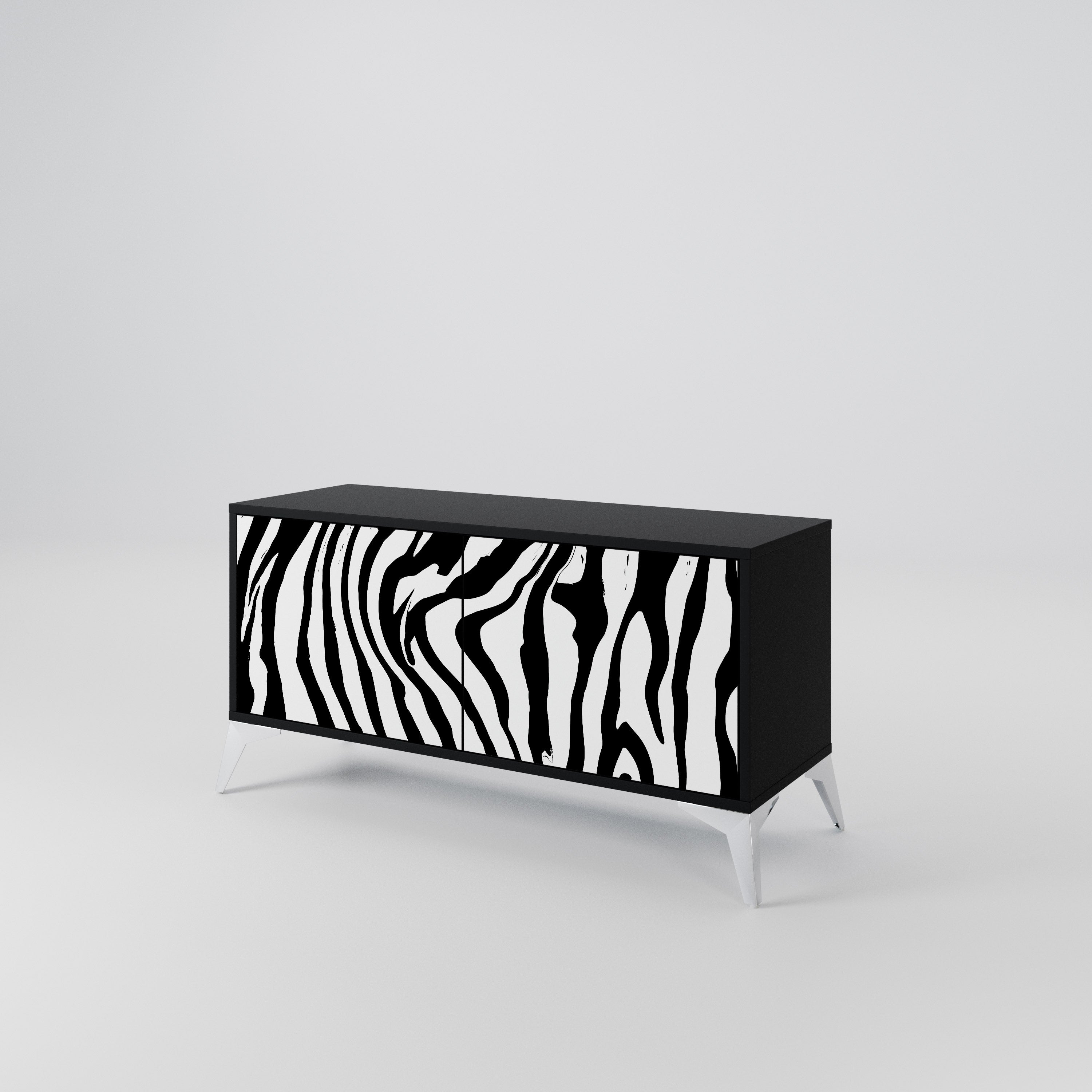 SPLENDID ZEBRA Kompaktowa szafka RTV 2-drzwiowa