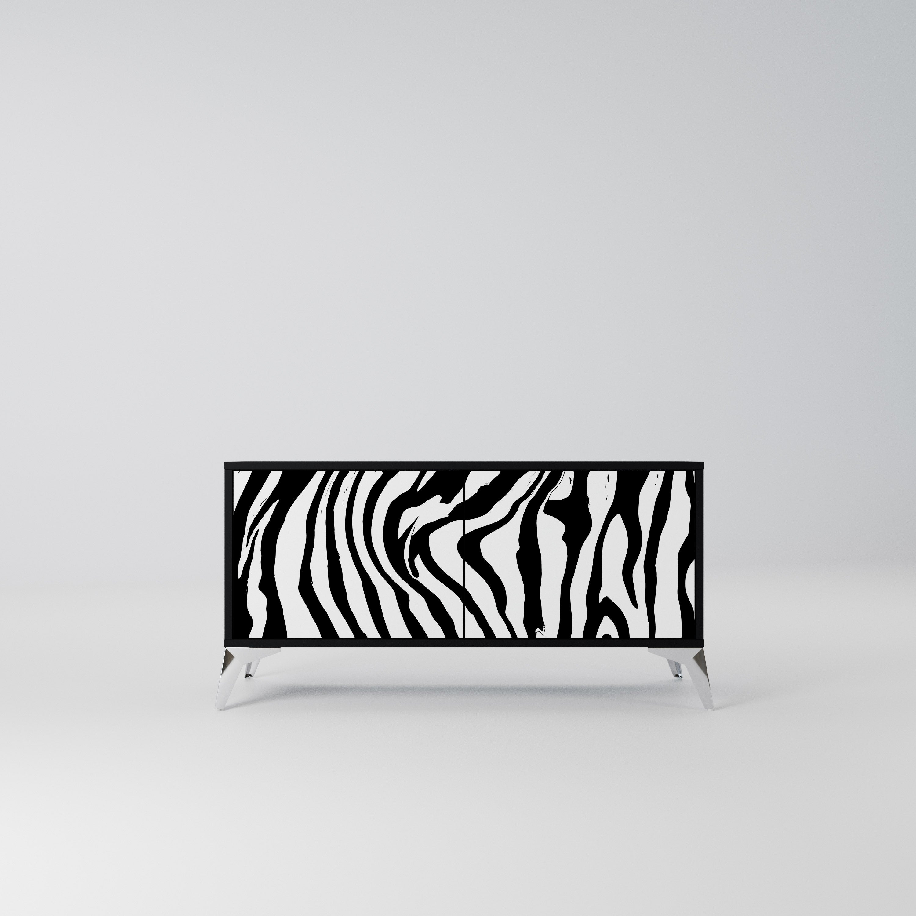 SPLENDID ZEBRA Kompaktowa szafka RTV 2-drzwiowa