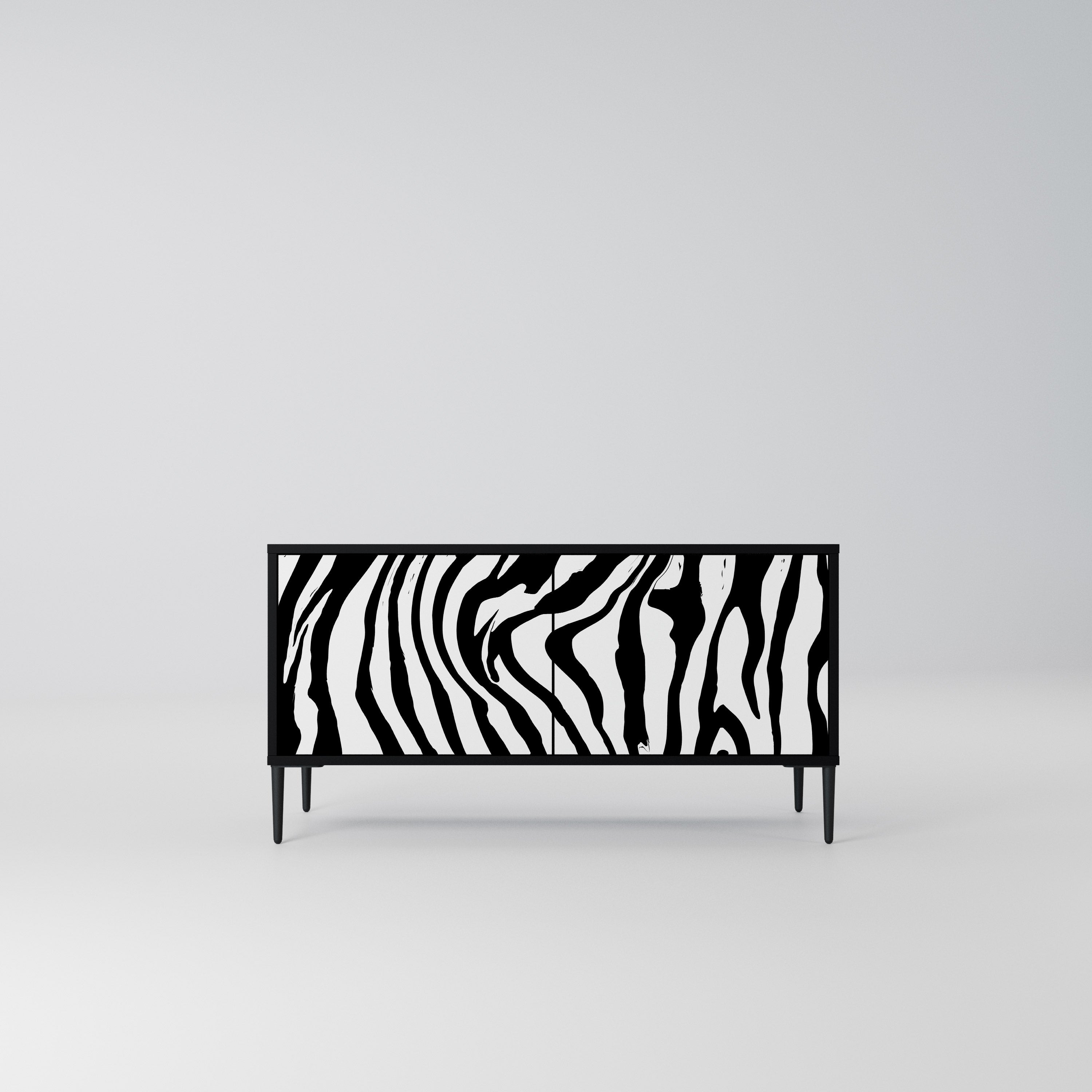 SPLENDID ZEBRA Kompaktowa szafka RTV 2-drzwiowa