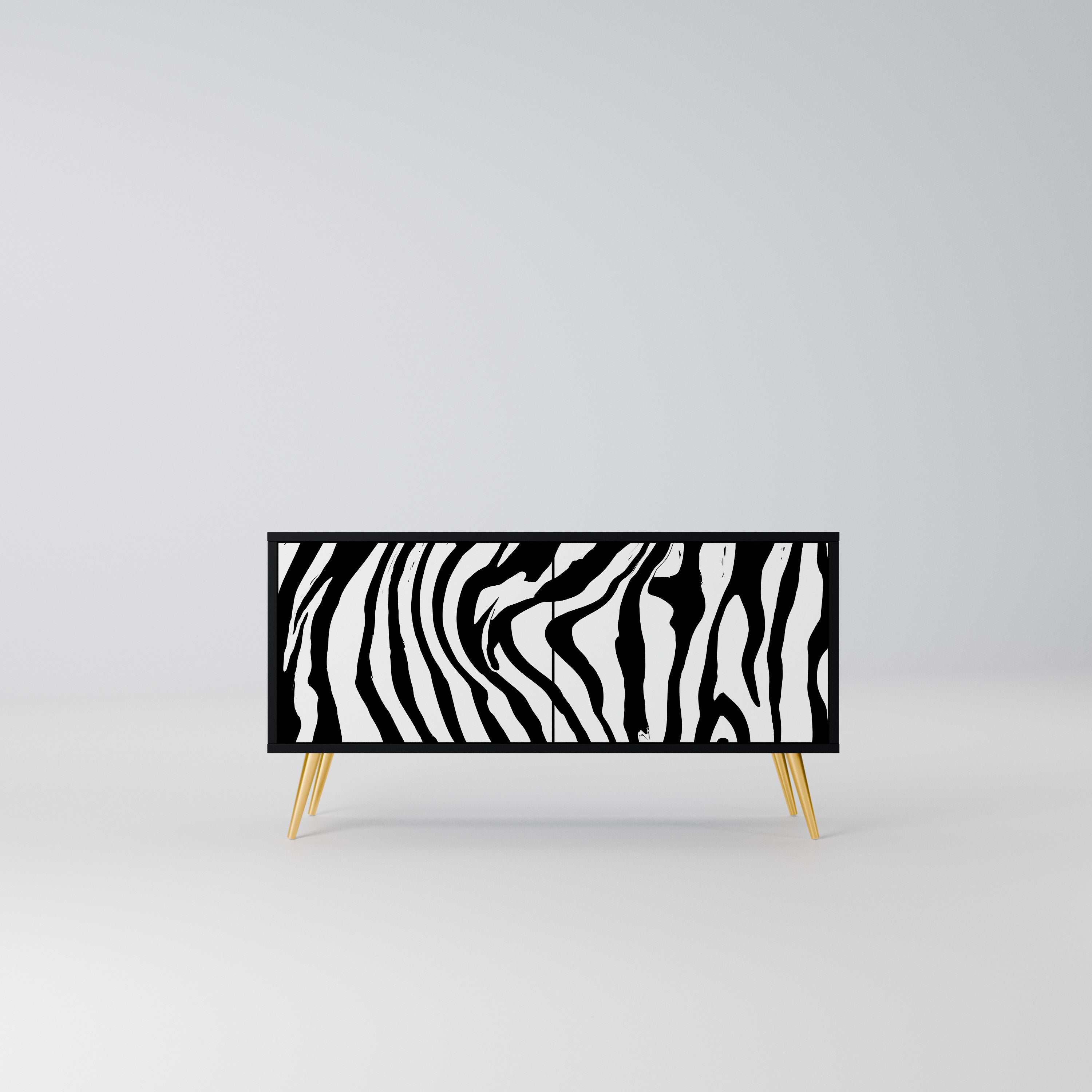 SPLENDID ZEBRA Kompaktowa szafka RTV 2-drzwiowa