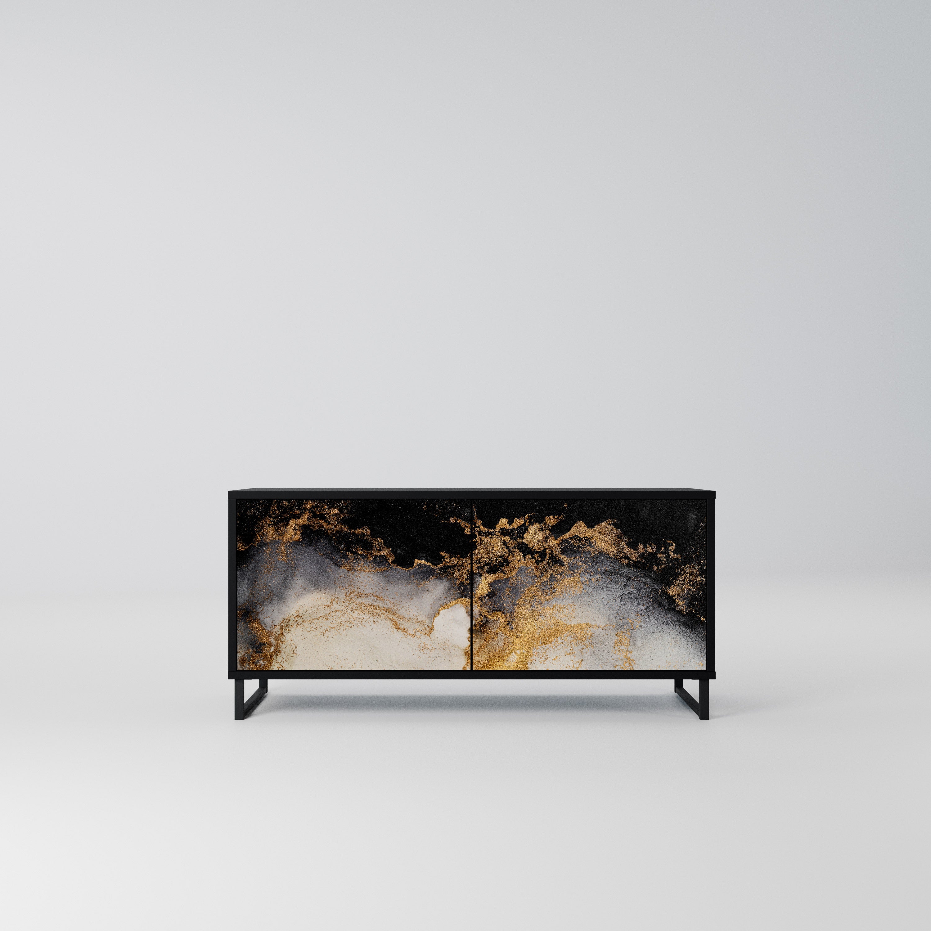 MARBLE OF TOMMORROW Kompaktowa szafka RTV 2-drzwiowa
