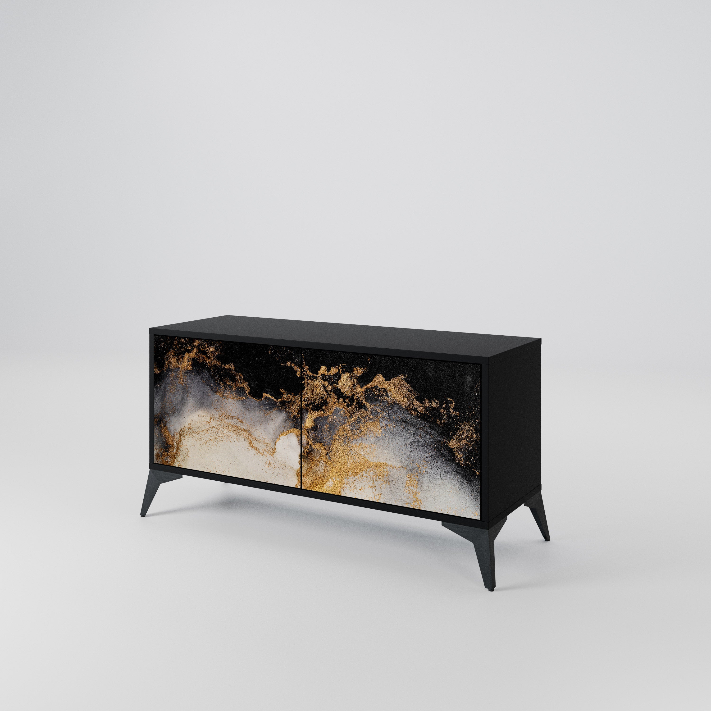 MARBLE OF TOMMORROW Kompaktowa szafka RTV 2-drzwiowa