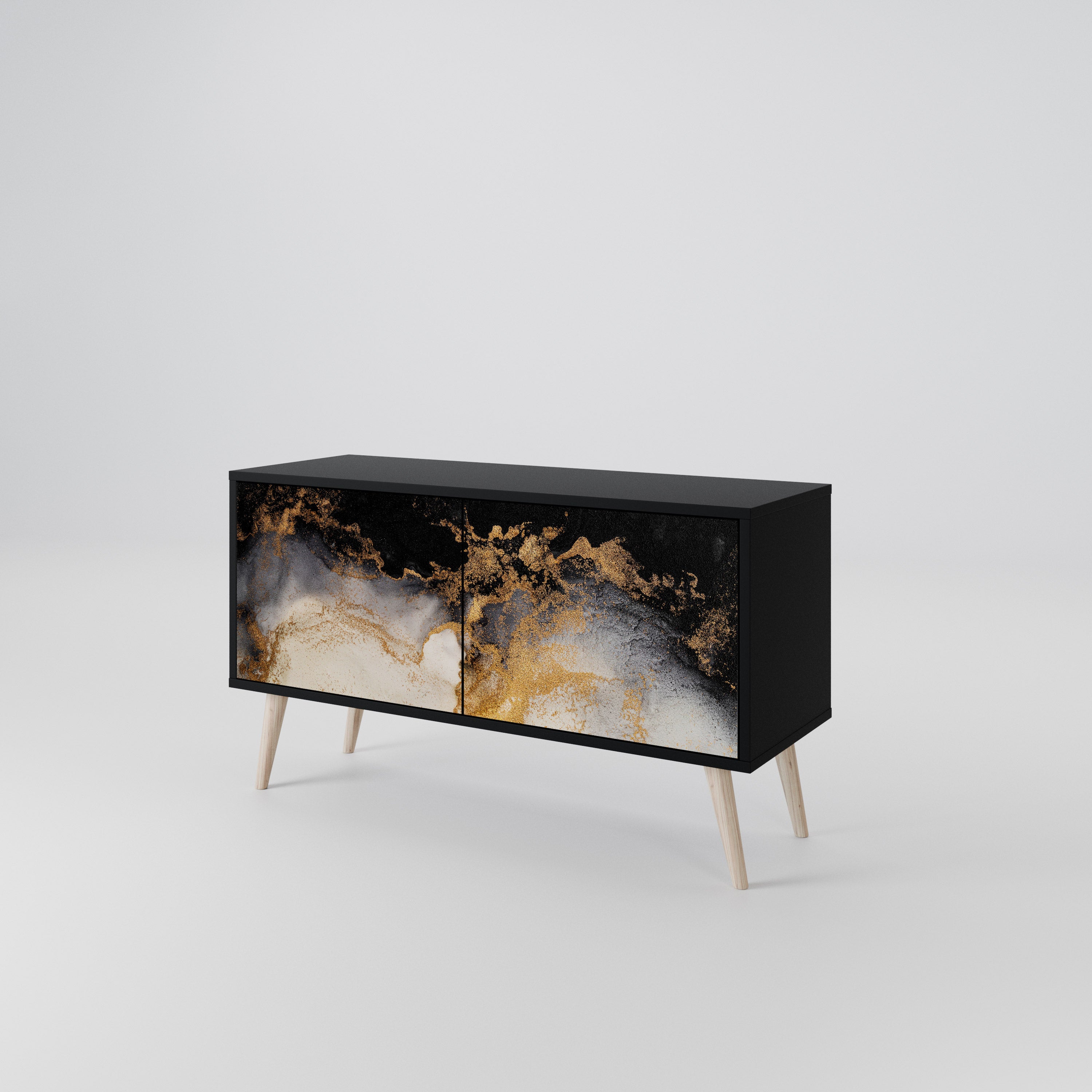 MARBLE OF TOMMORROW Kompaktowa szafka RTV 2-drzwiowa
