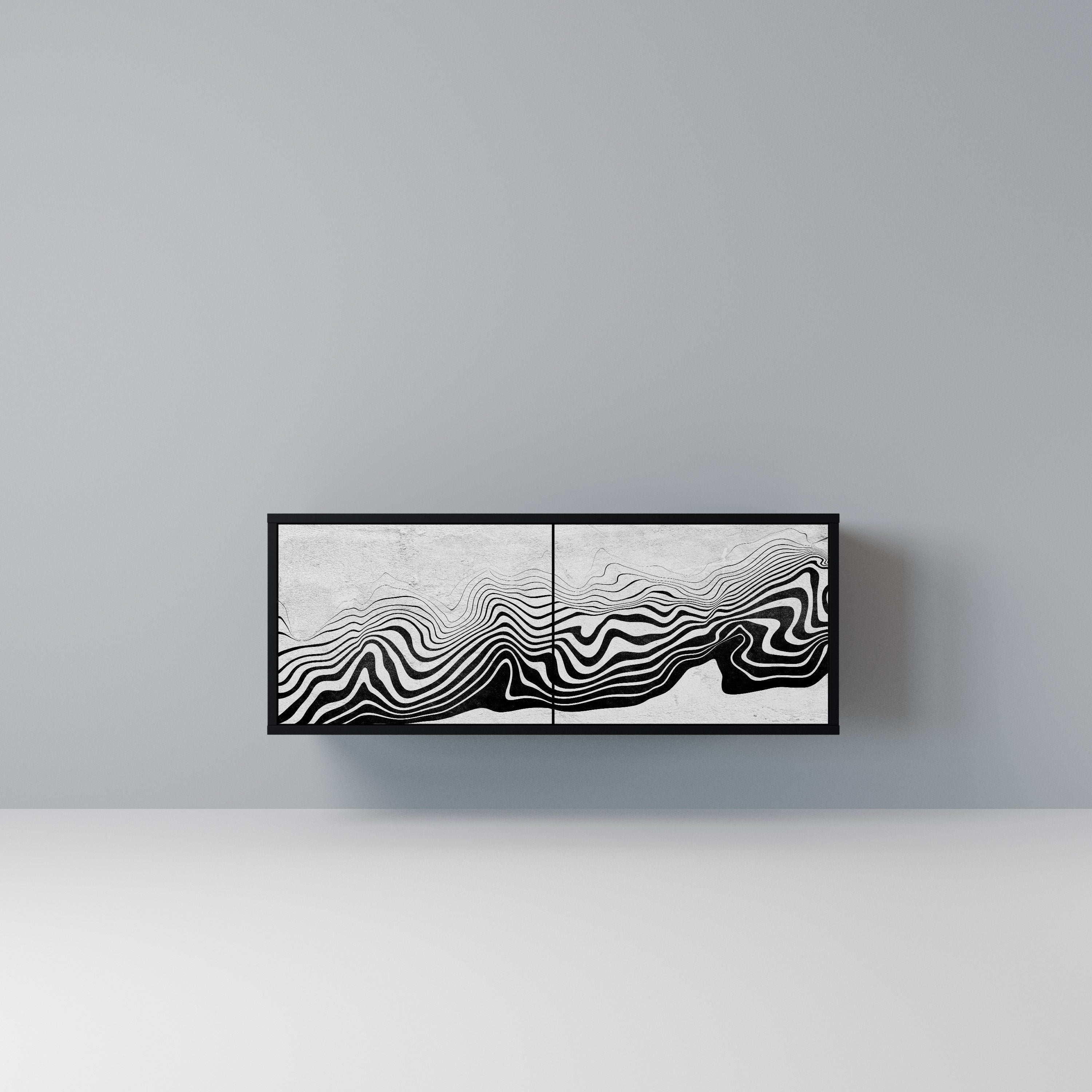 MONOCHROME MIRAGE Kompaktowa szafka RTV 2-drzwiowa