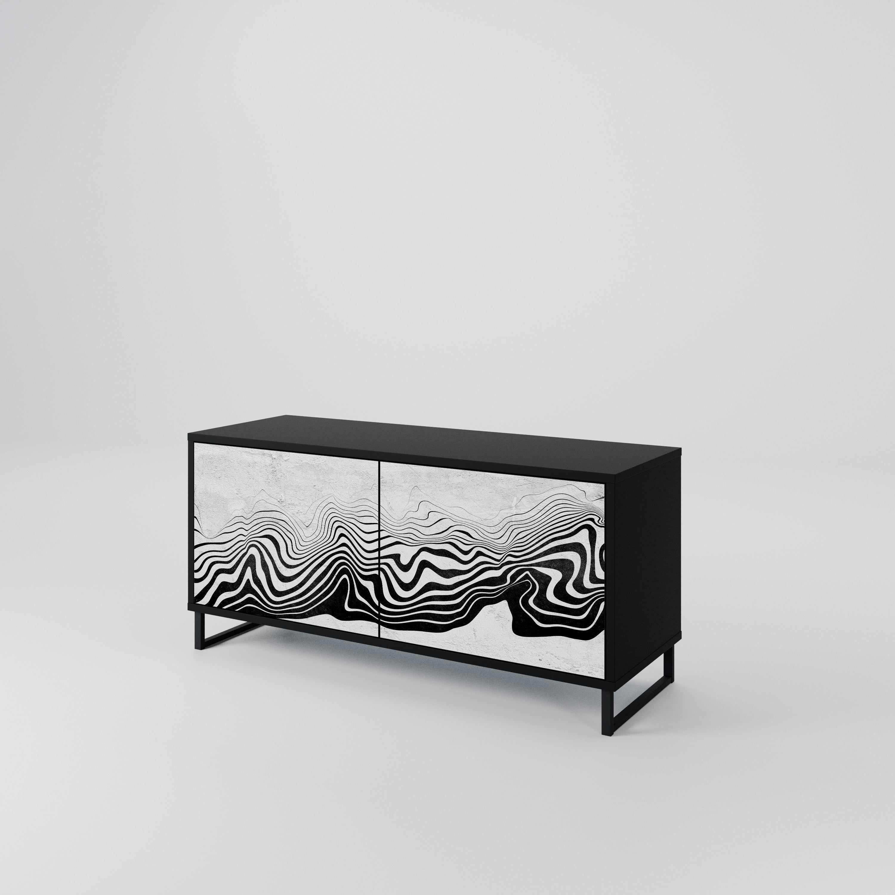 MONOCHROME MIRAGE Kompaktowa szafka RTV 2-drzwiowa
