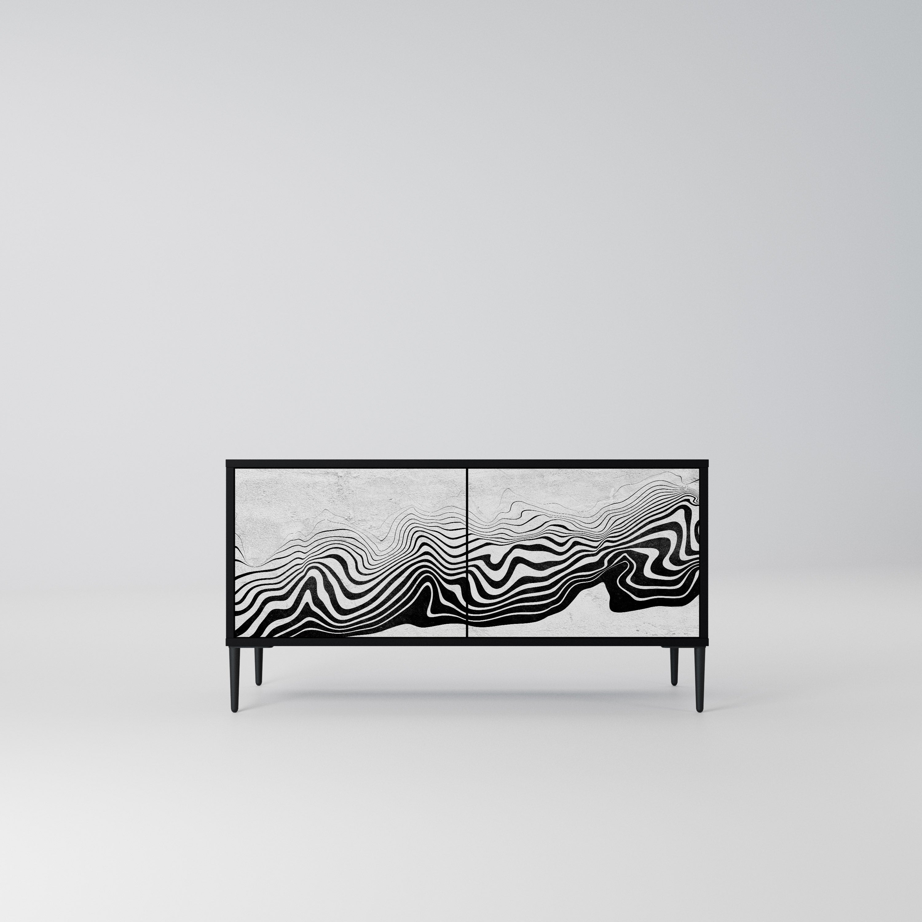 MONOCHROME MIRAGE Kompaktowa szafka RTV 2-drzwiowa