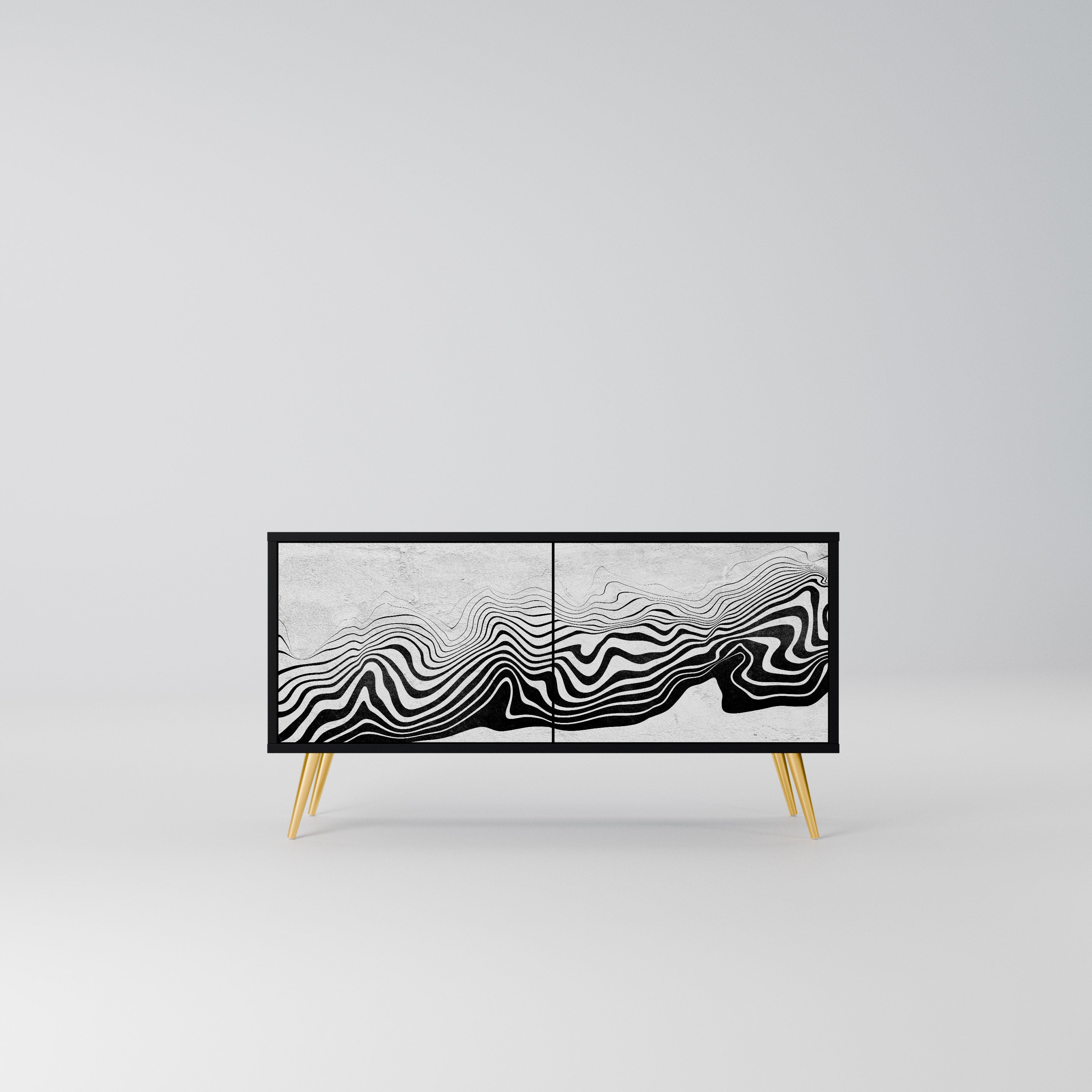 MONOCHROME MIRAGE Kompaktowa szafka RTV 2-drzwiowa