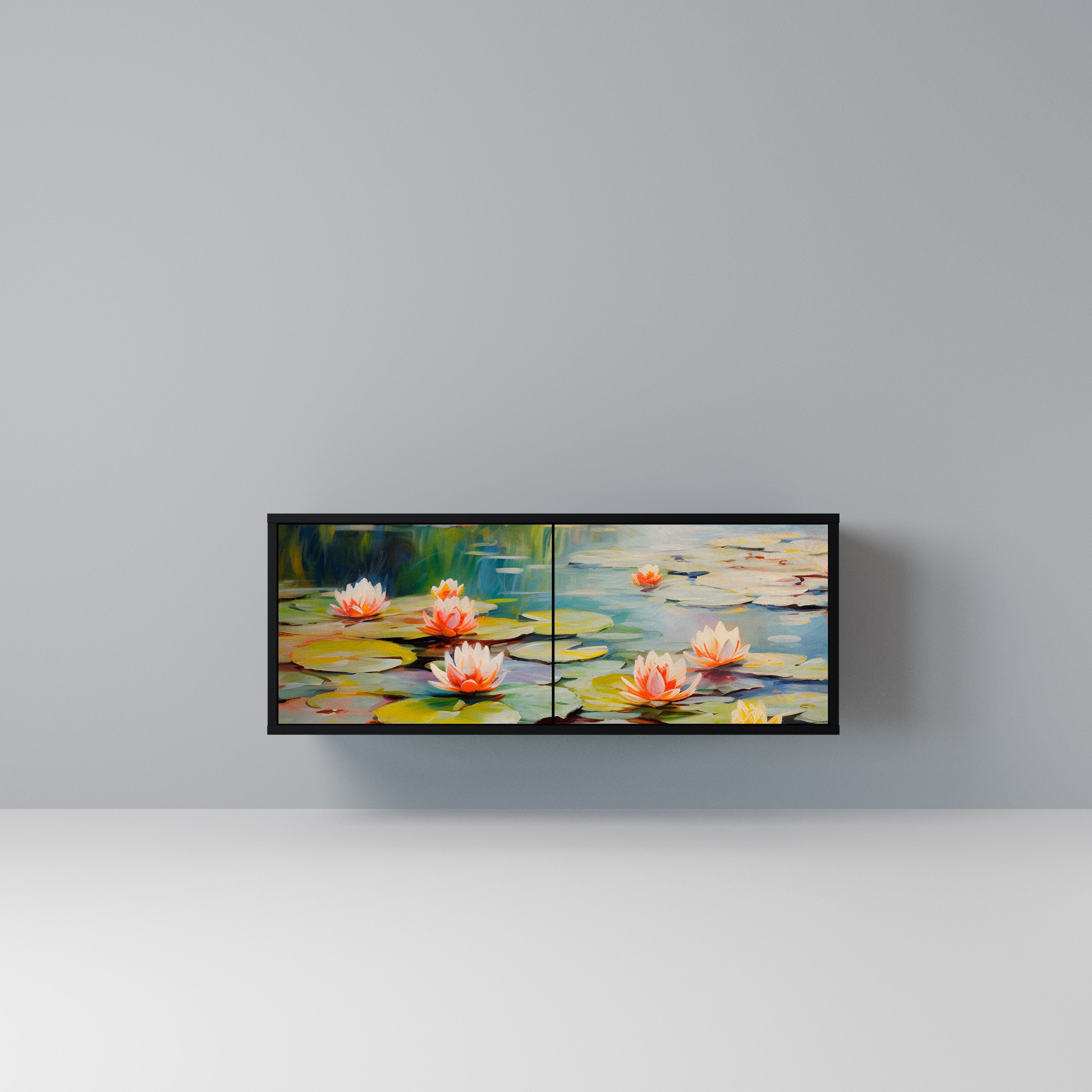 BLOOMING WATERS Kompaktowa szafka RTV 2-drzwiowa