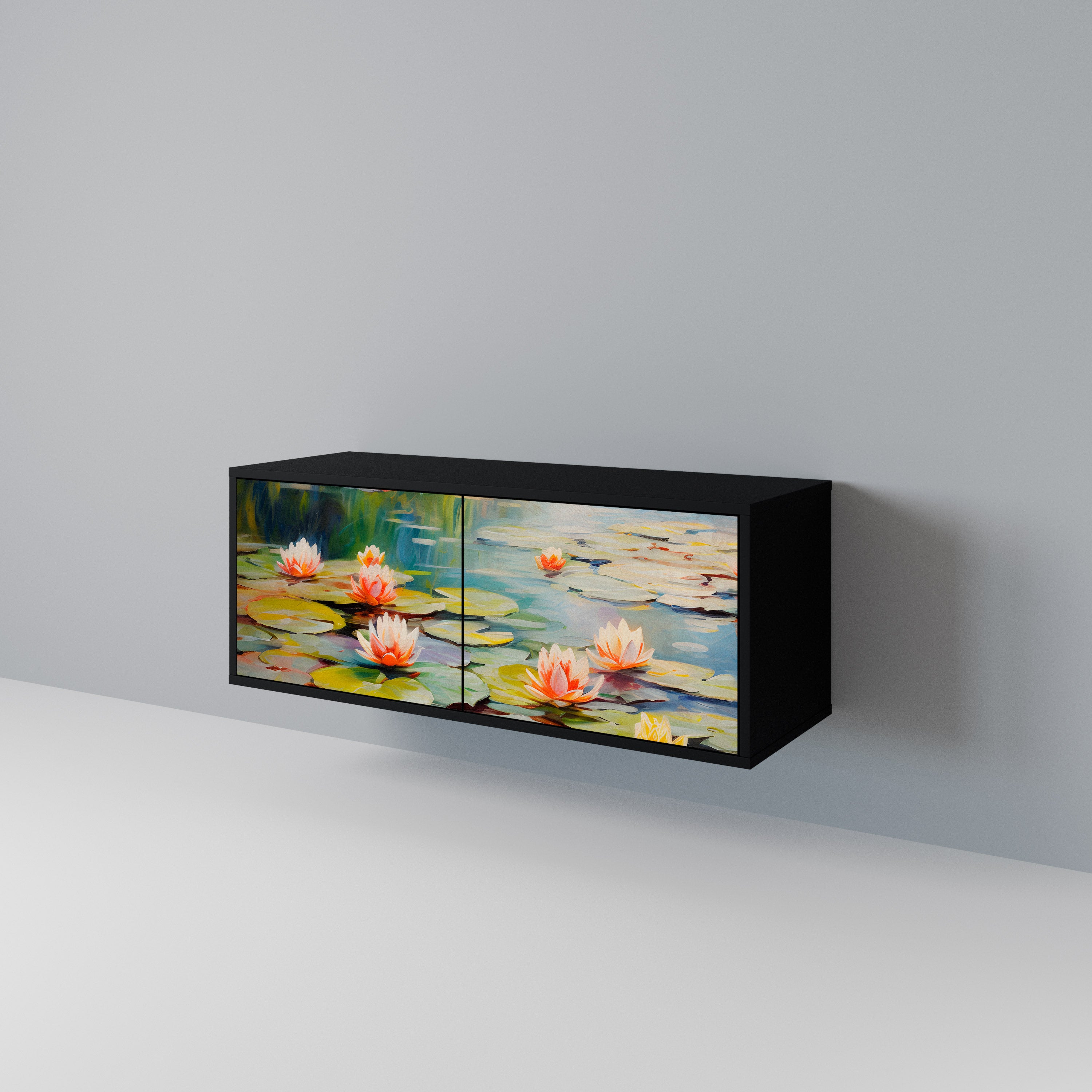 BLOOMING WATERS Kompaktowa szafka RTV 2-drzwiowa