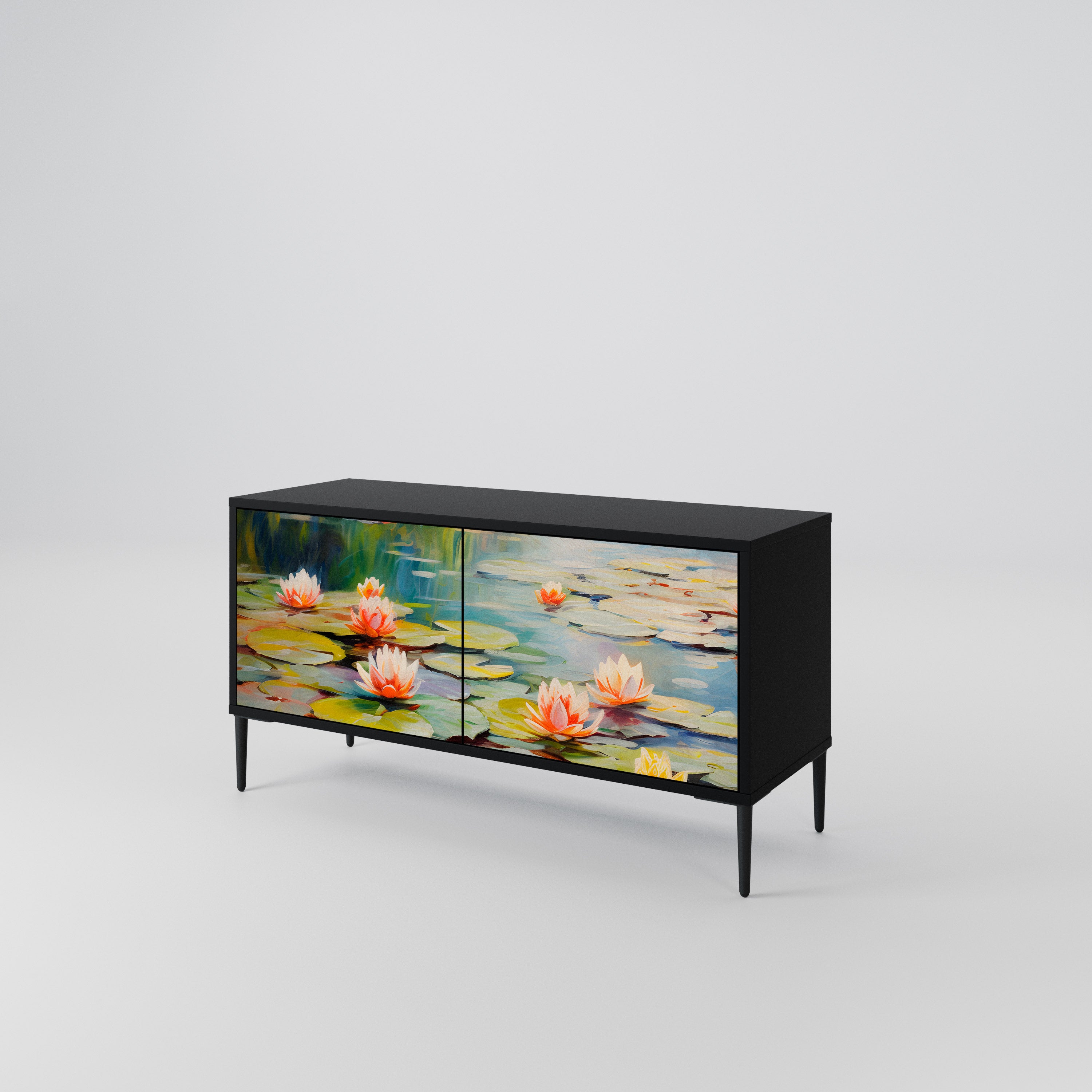 BLOOMING WATERS Kompaktowa szafka RTV 2-drzwiowa