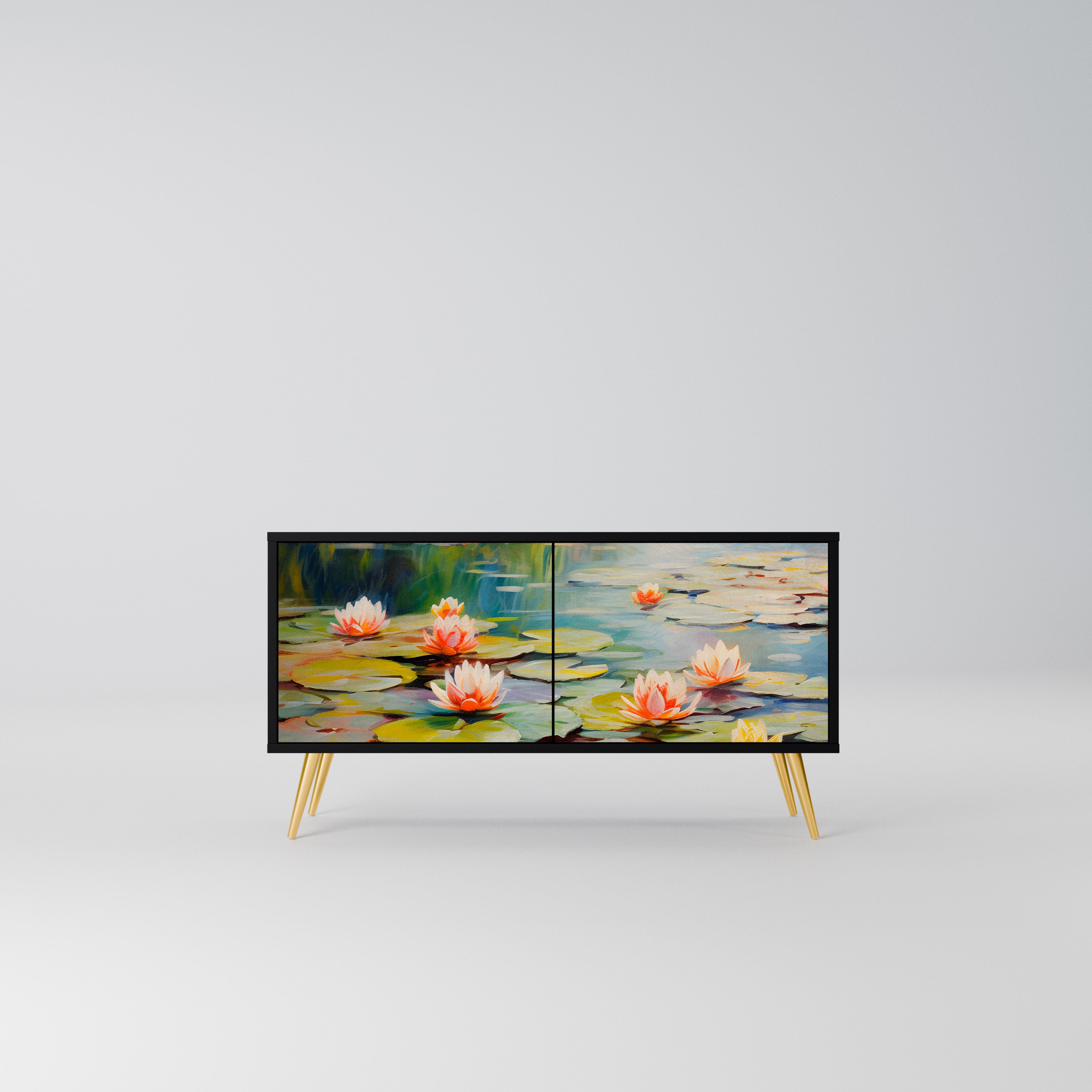 BLOOMING WATERS Kompaktowa szafka RTV 2-drzwiowa