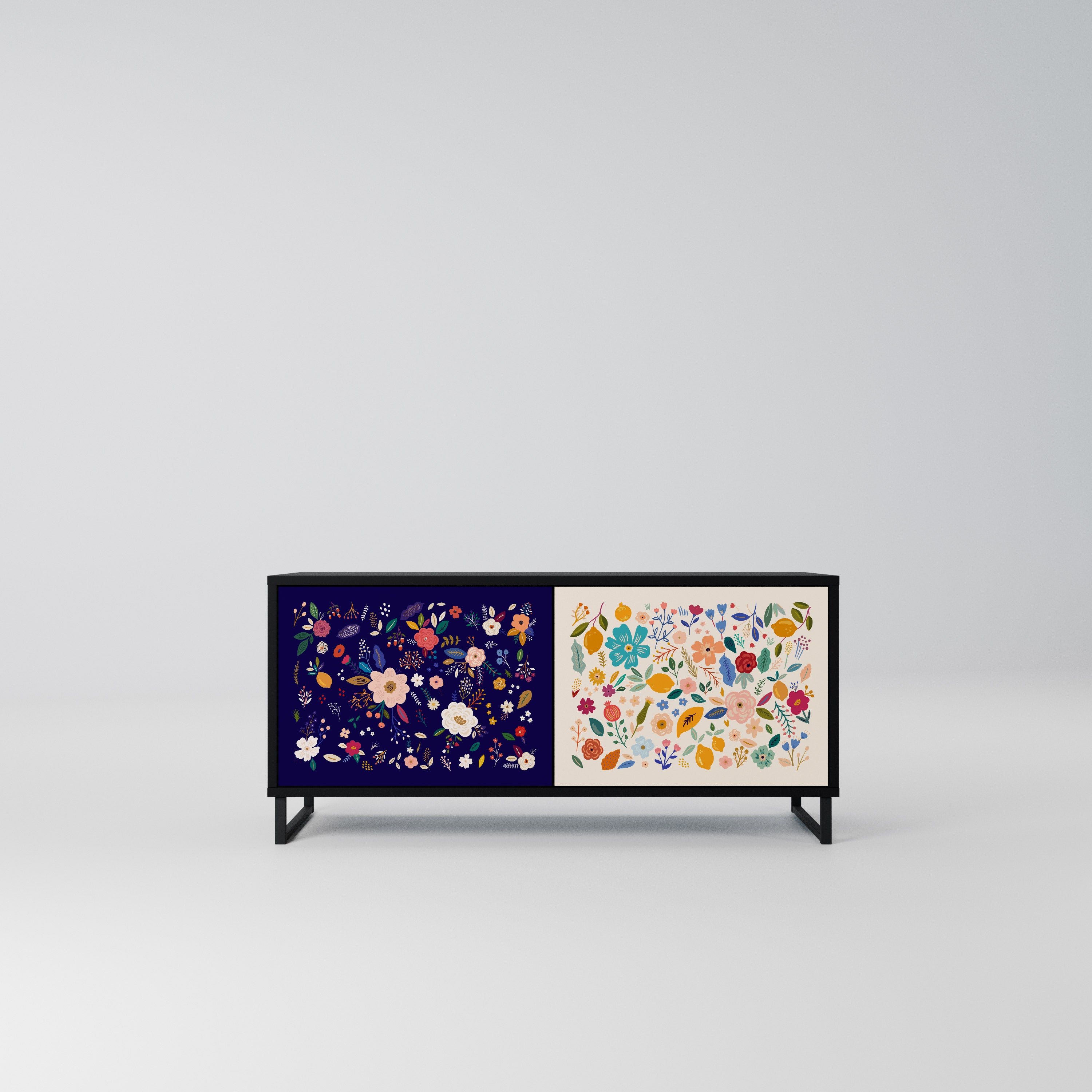 FLORAL COMBINATION Kompaktowa szafka RTV 2-drzwiowa