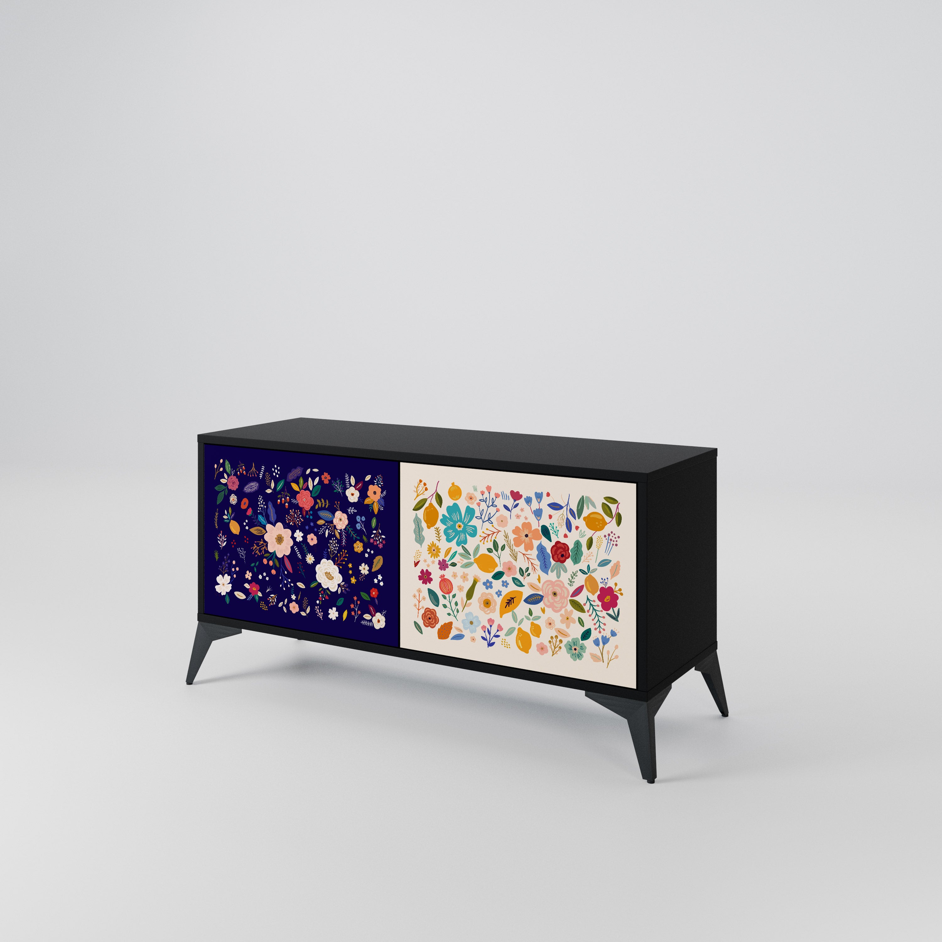 FLORAL COMBINATION Kompaktowa szafka RTV 2-drzwiowa