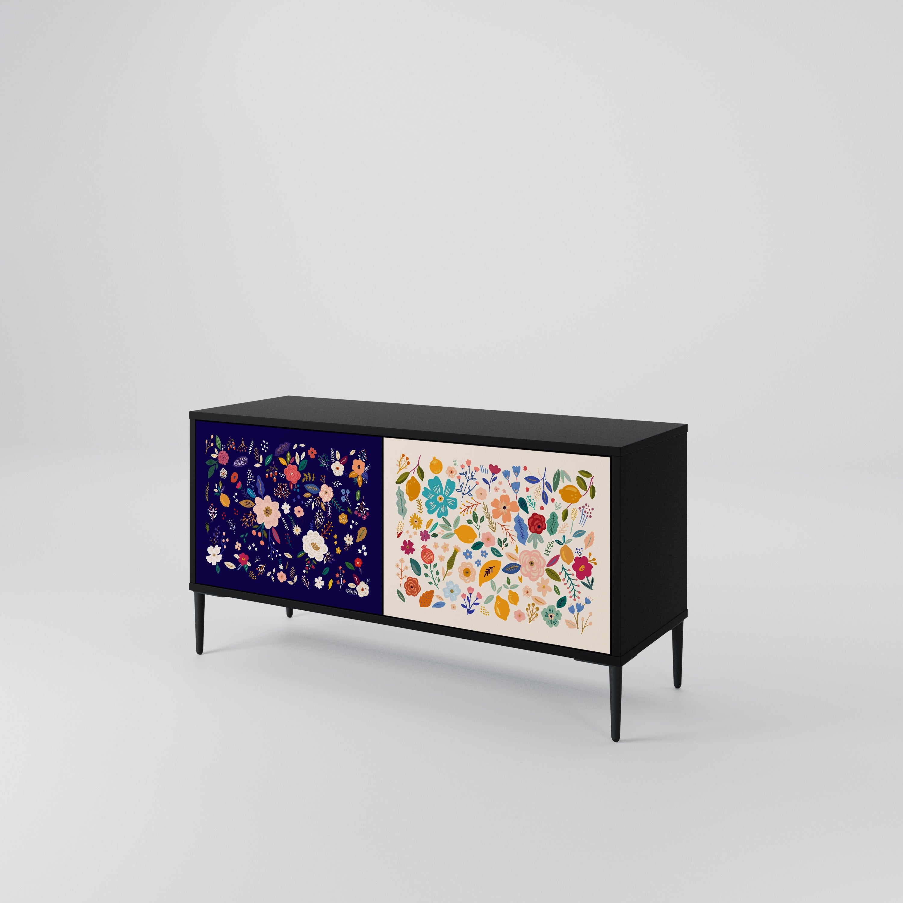 FLORAL COMBINATION Kompaktowa szafka RTV 2-drzwiowa