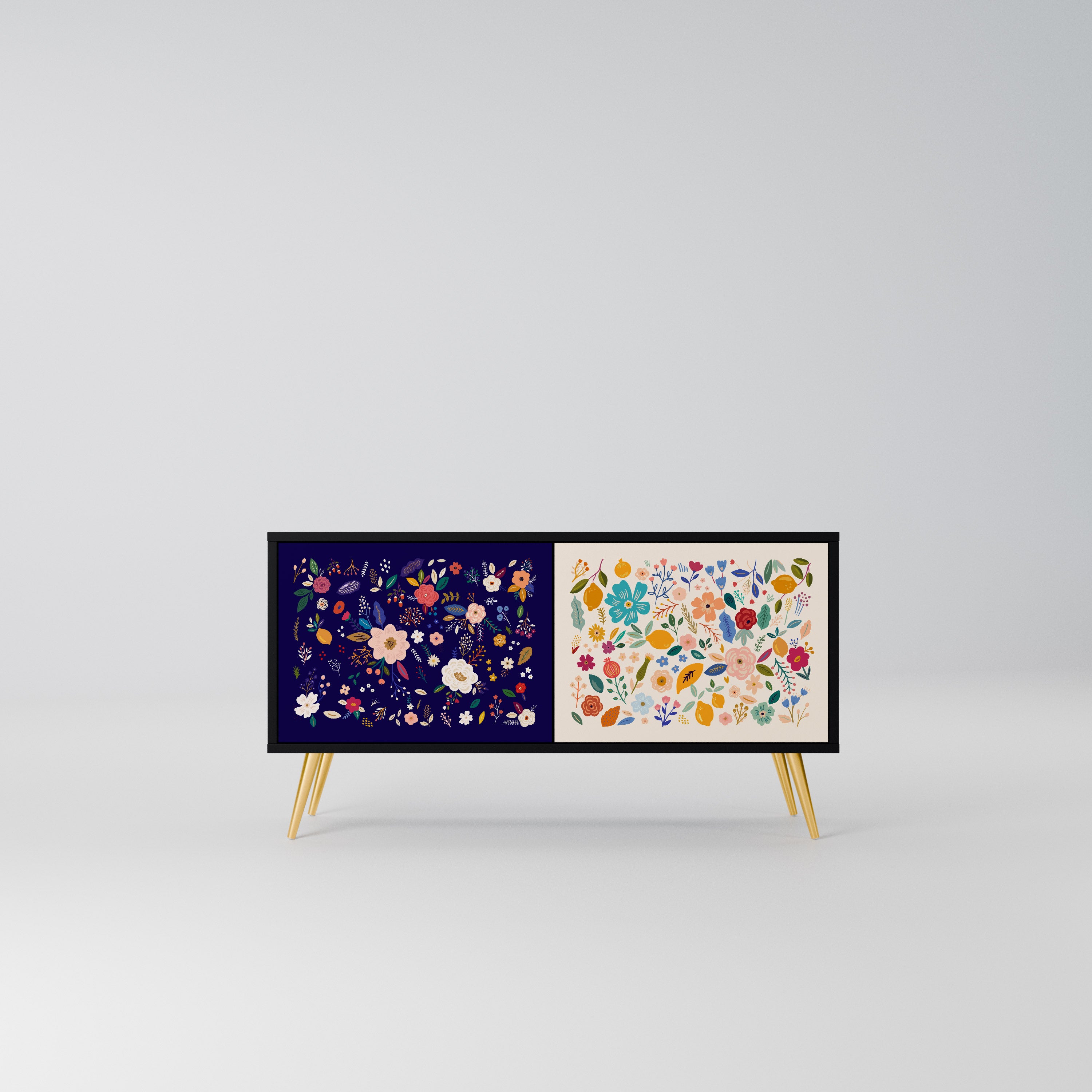 FLORAL COMBINATION Kompaktowa szafka RTV 2-drzwiowa