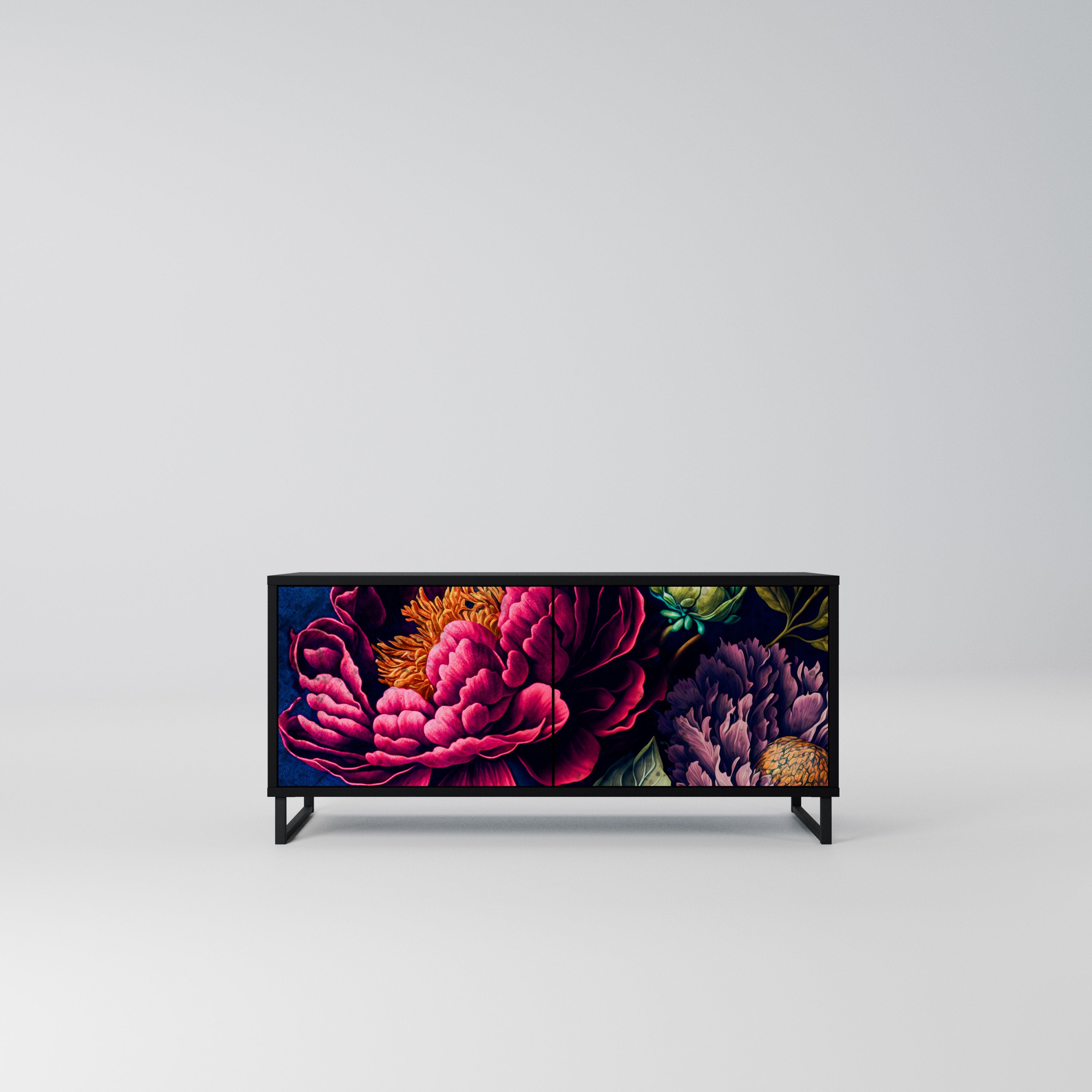 BLOOMING ELEGANCE Kompaktowa szafka RTV 2-drzwiowa