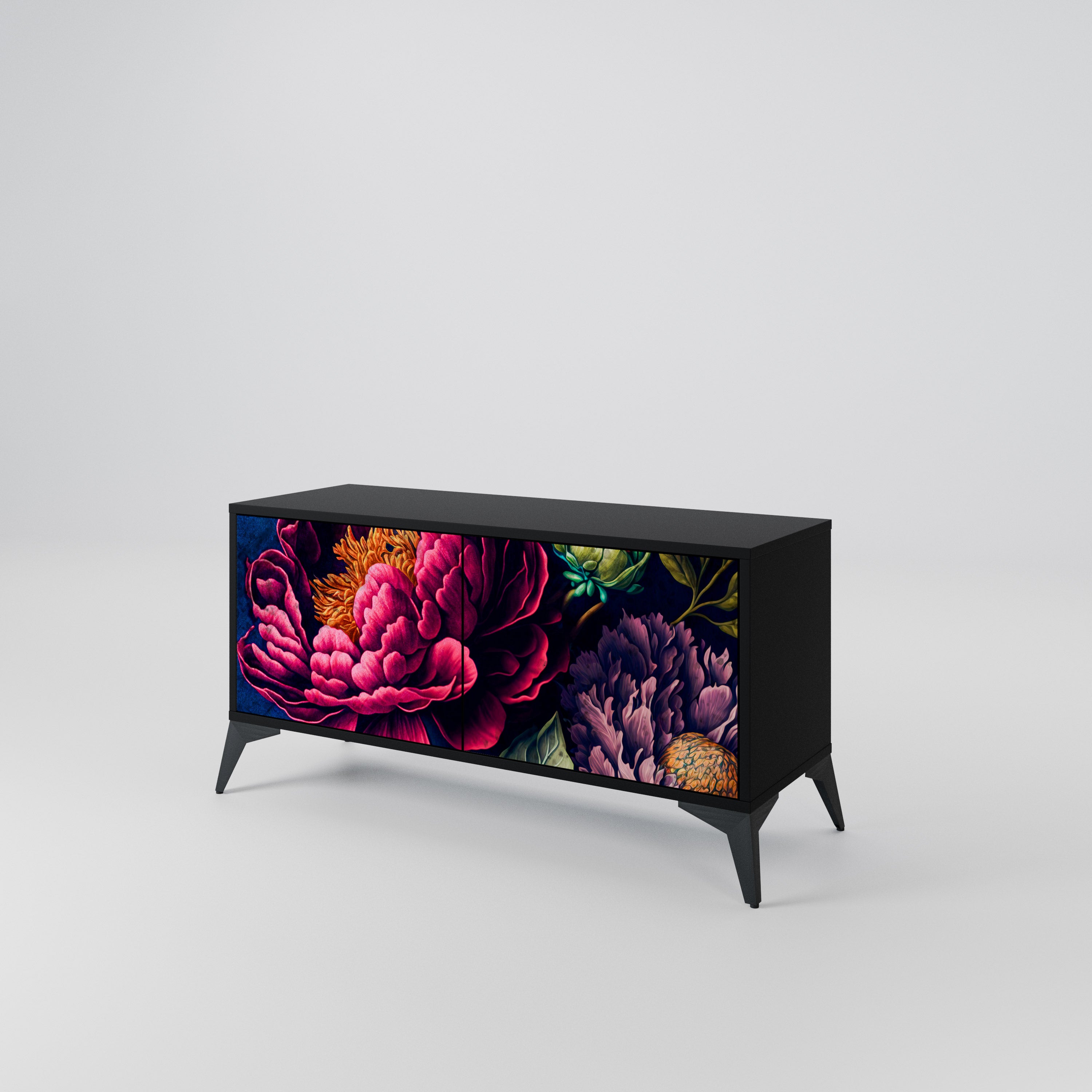 BLOOMING ELEGANCE Kompaktowa szafka RTV 2-drzwiowa