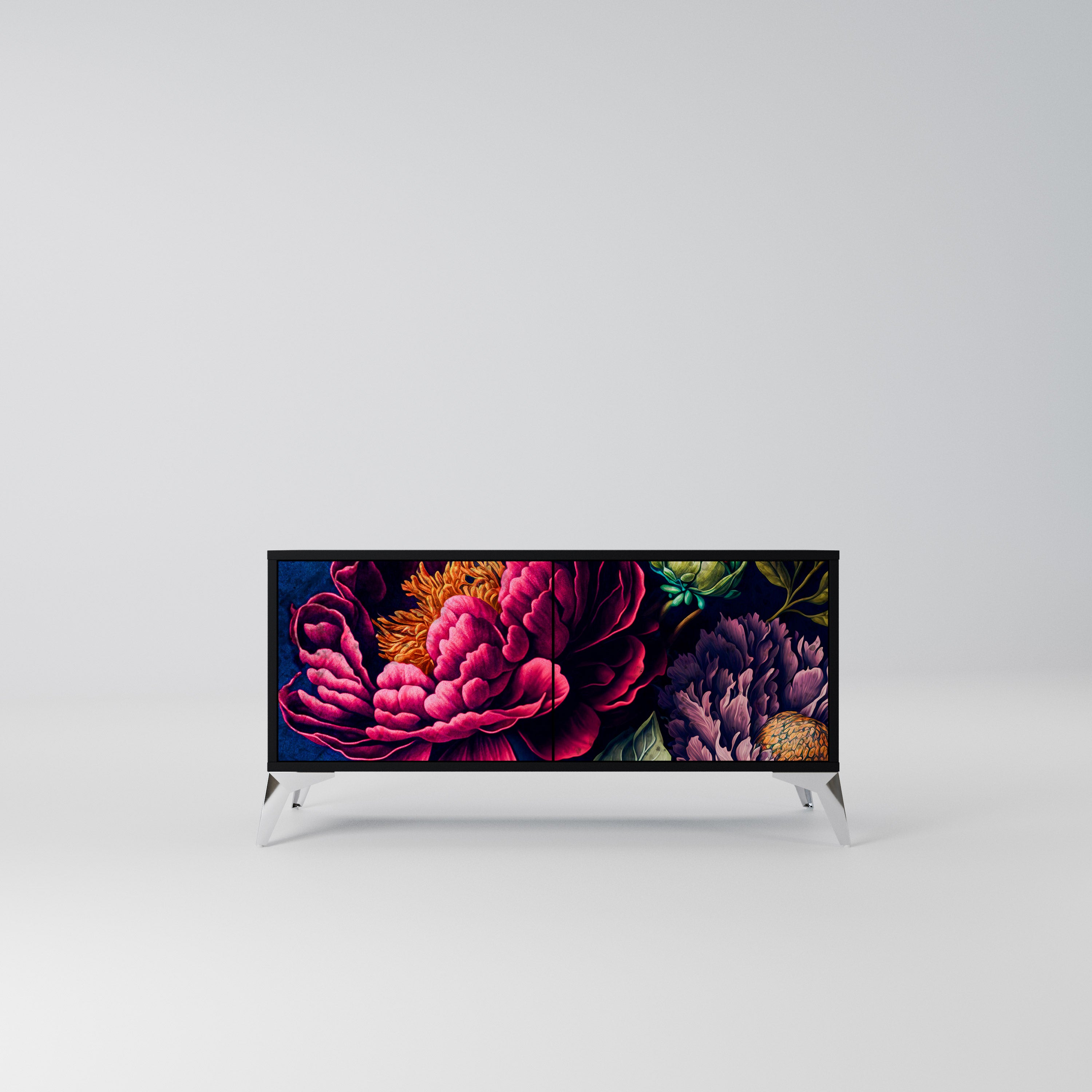 BLOOMING ELEGANCE Kompaktowa szafka RTV 2-drzwiowa
