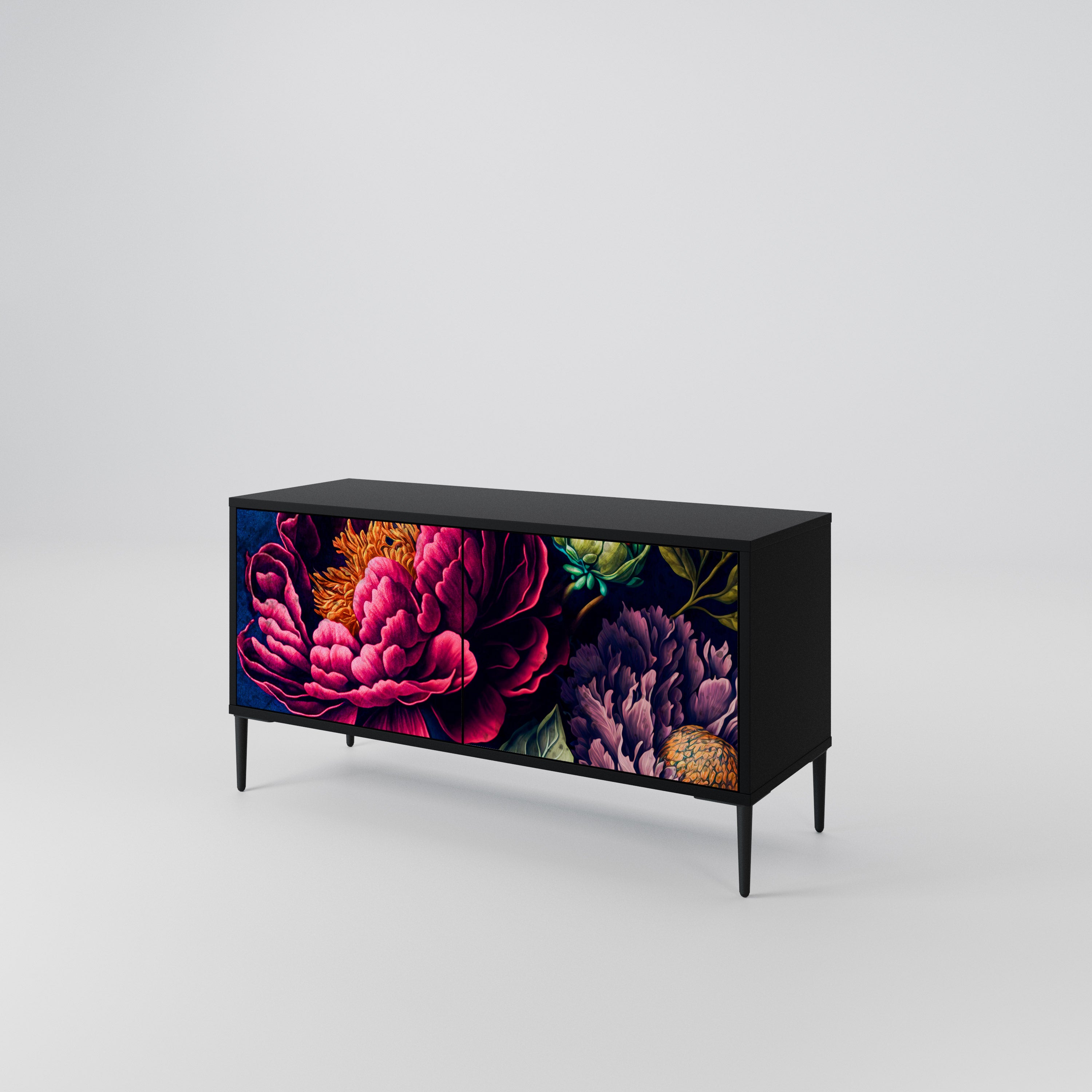 BLOOMING ELEGANCE Kompaktowa szafka RTV 2-drzwiowa