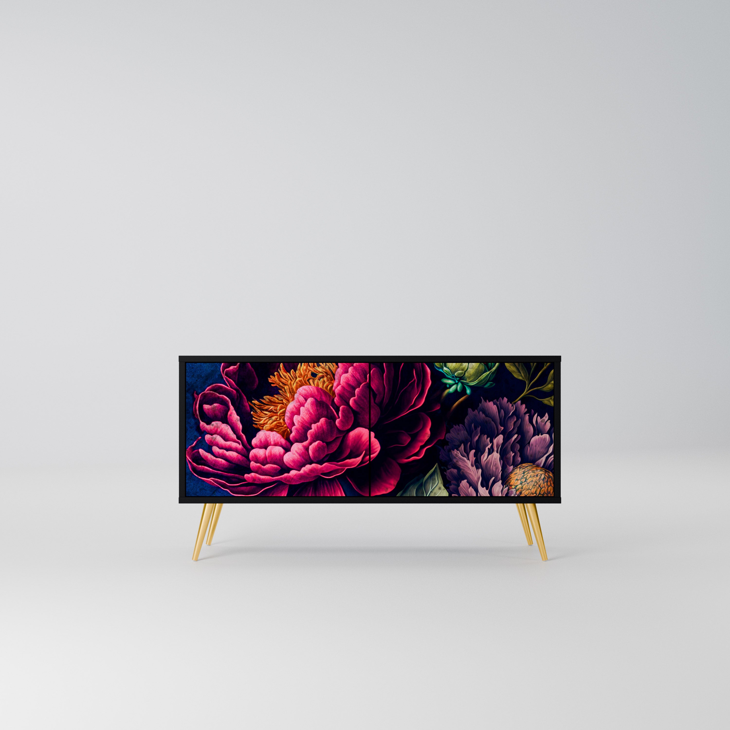 BLOOMING ELEGANCE Kompaktowa szafka RTV 2-drzwiowa