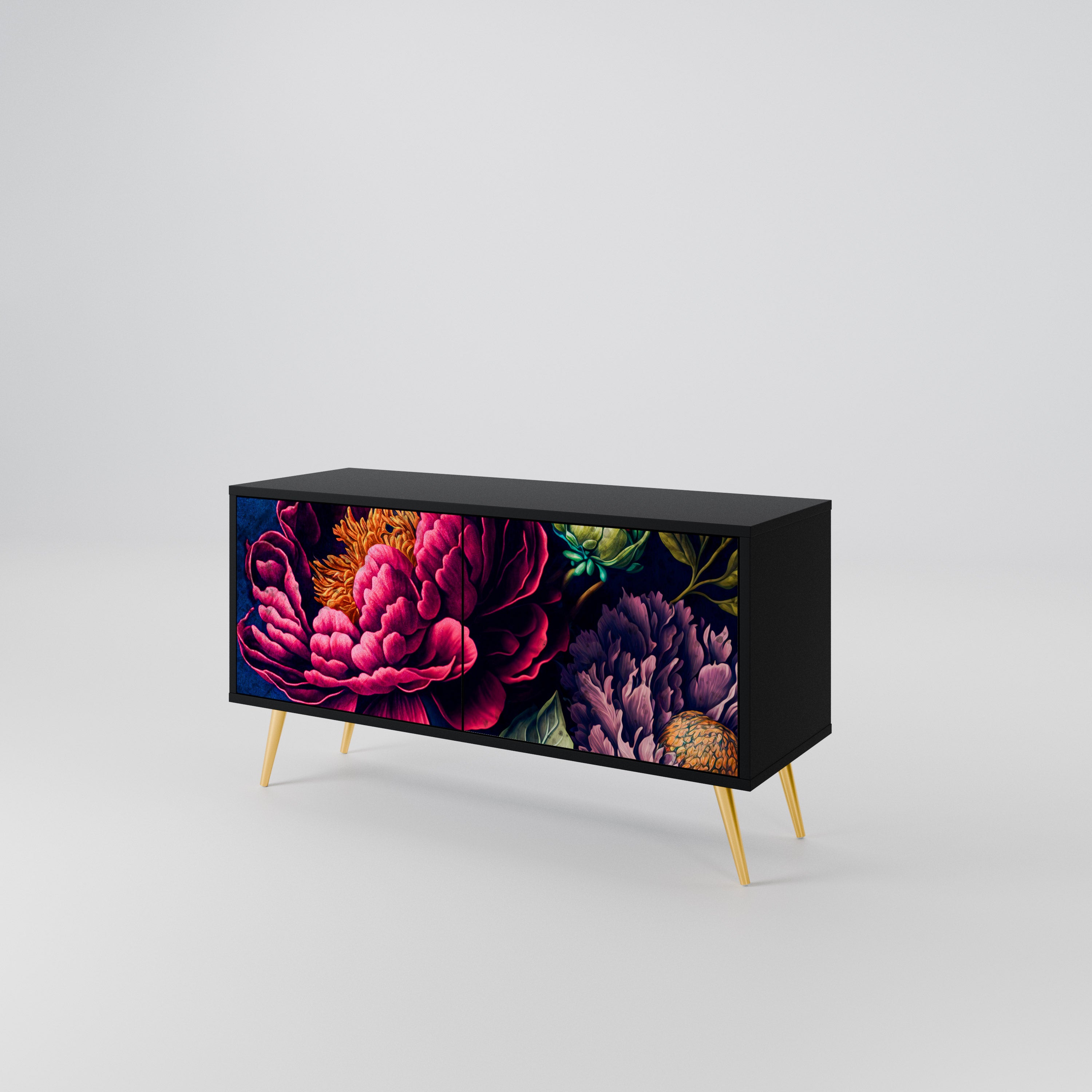 BLOOMING ELEGANCE Kompaktowa szafka RTV 2-drzwiowa