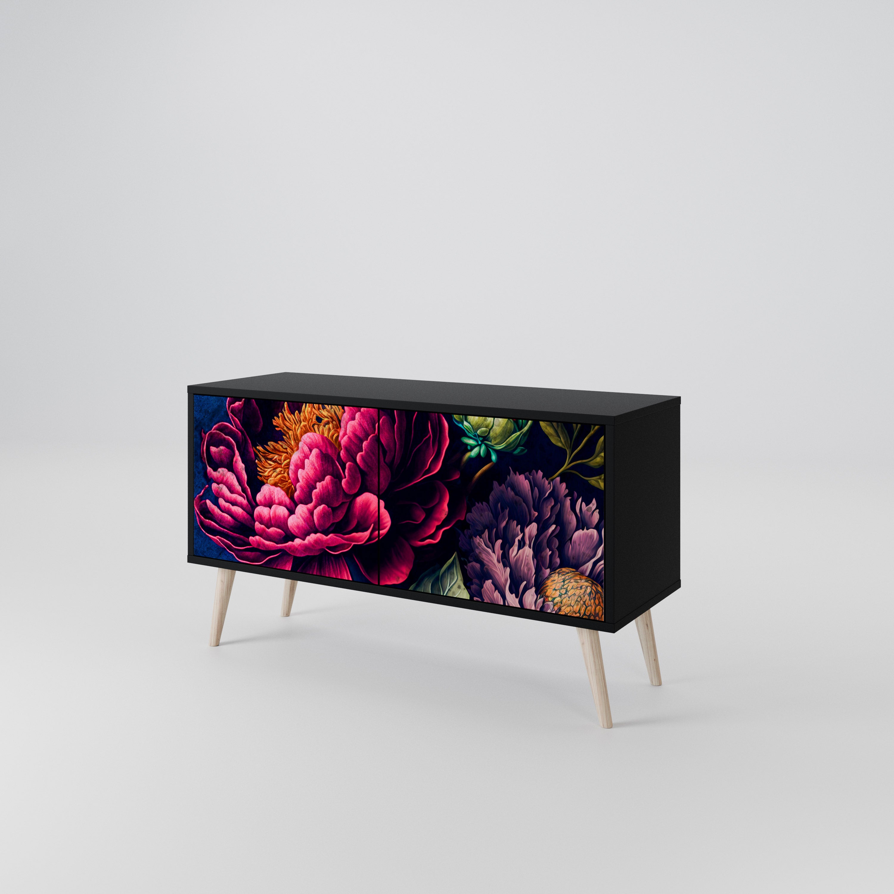 BLOOMING ELEGANCE Kompaktowa szafka RTV 2-drzwiowa
