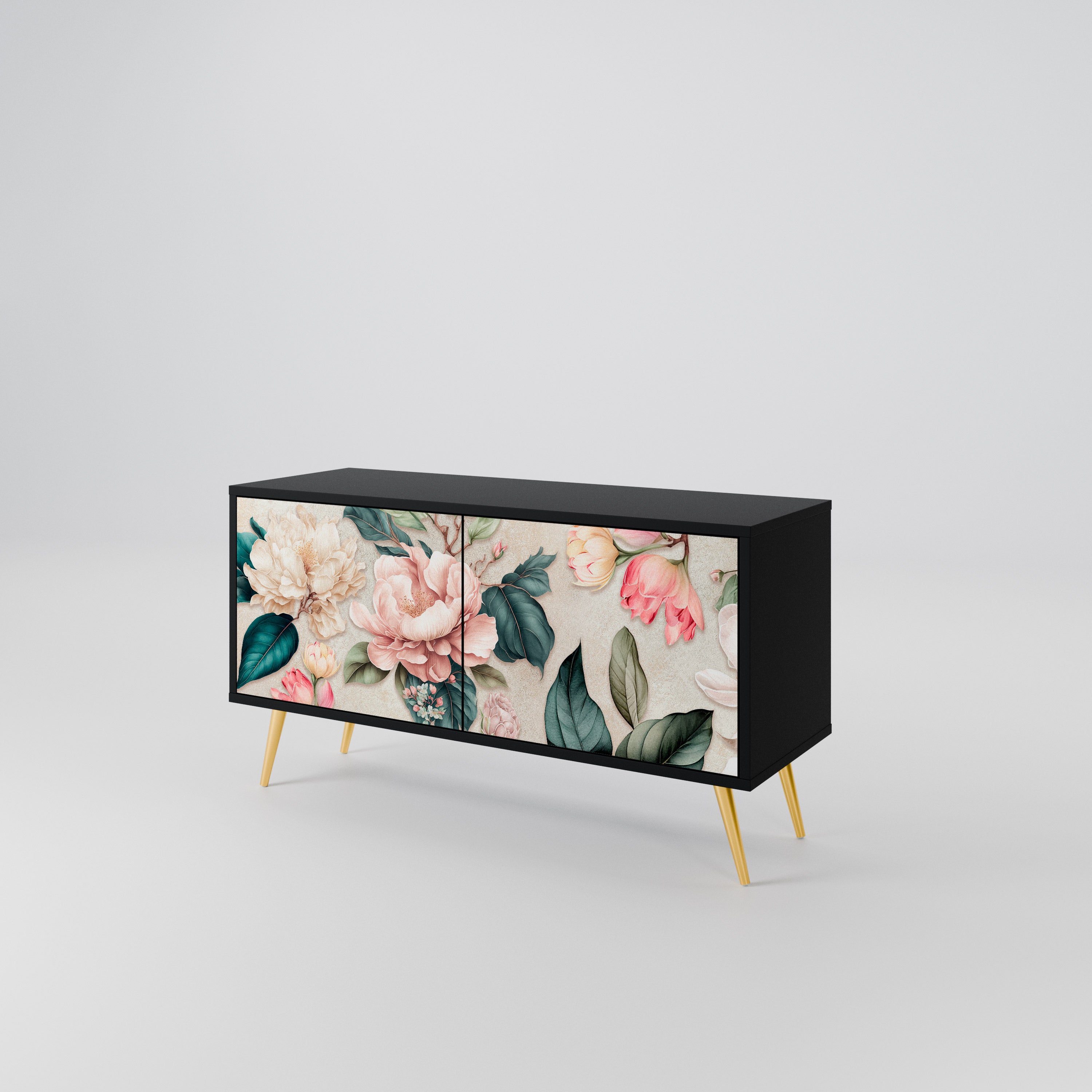 FLORAL GRACE Kompaktowa szafka RTV 2-drzwiowa