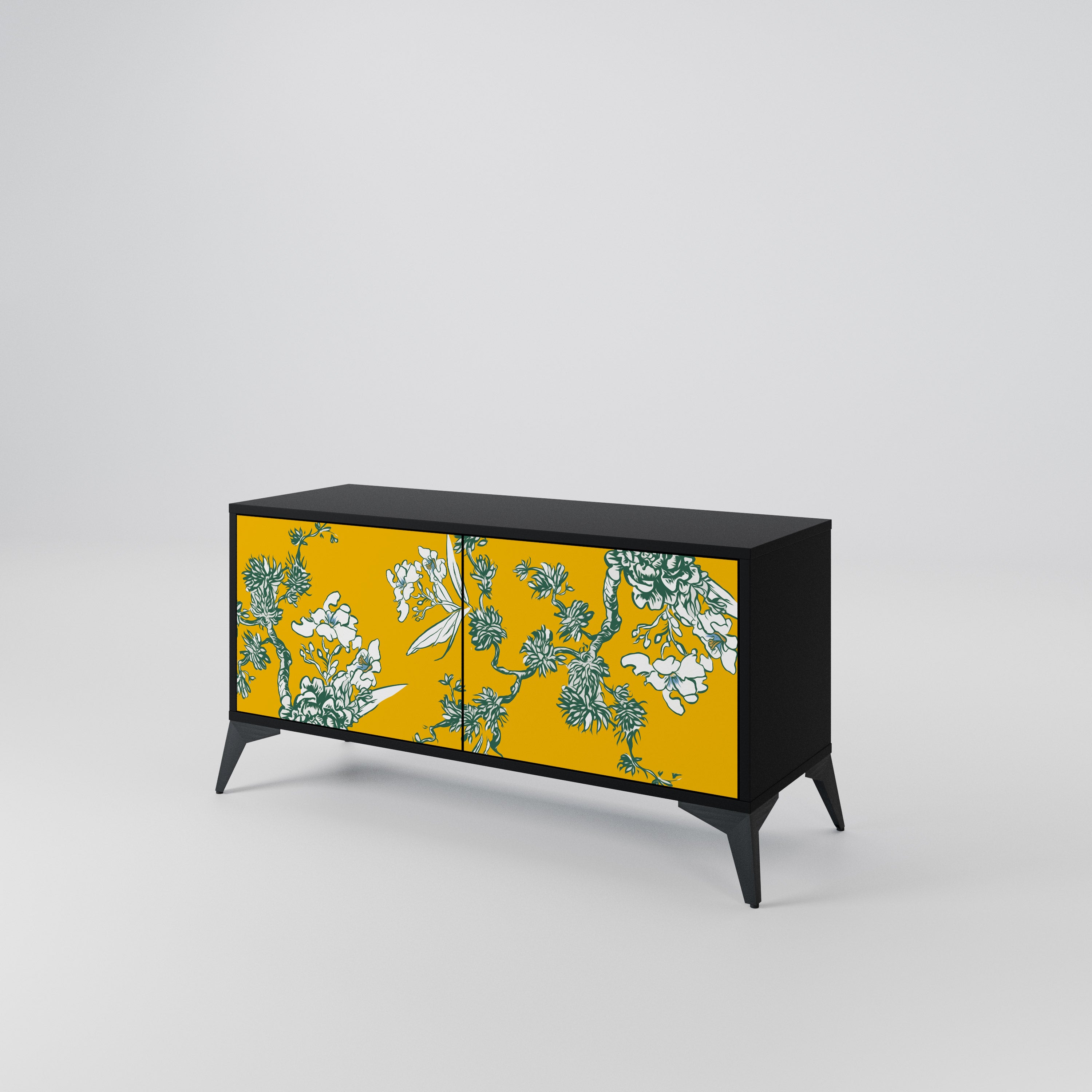 YELLOW CHINOISERIE Kompaktowa szafka RTV 2-drzwiowa