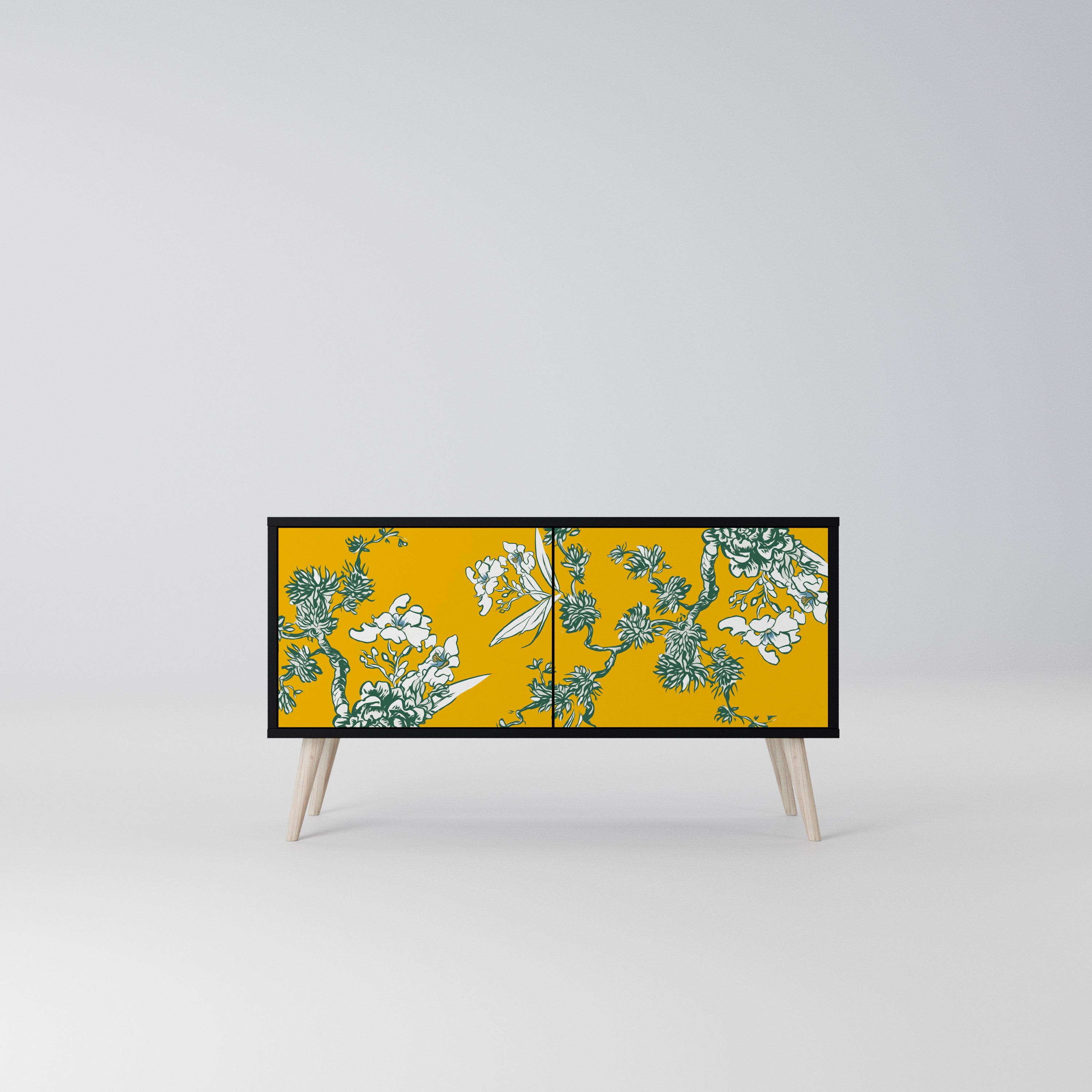 YELLOW CHINOISERIE Kompaktowa szafka RTV 2-drzwiowa