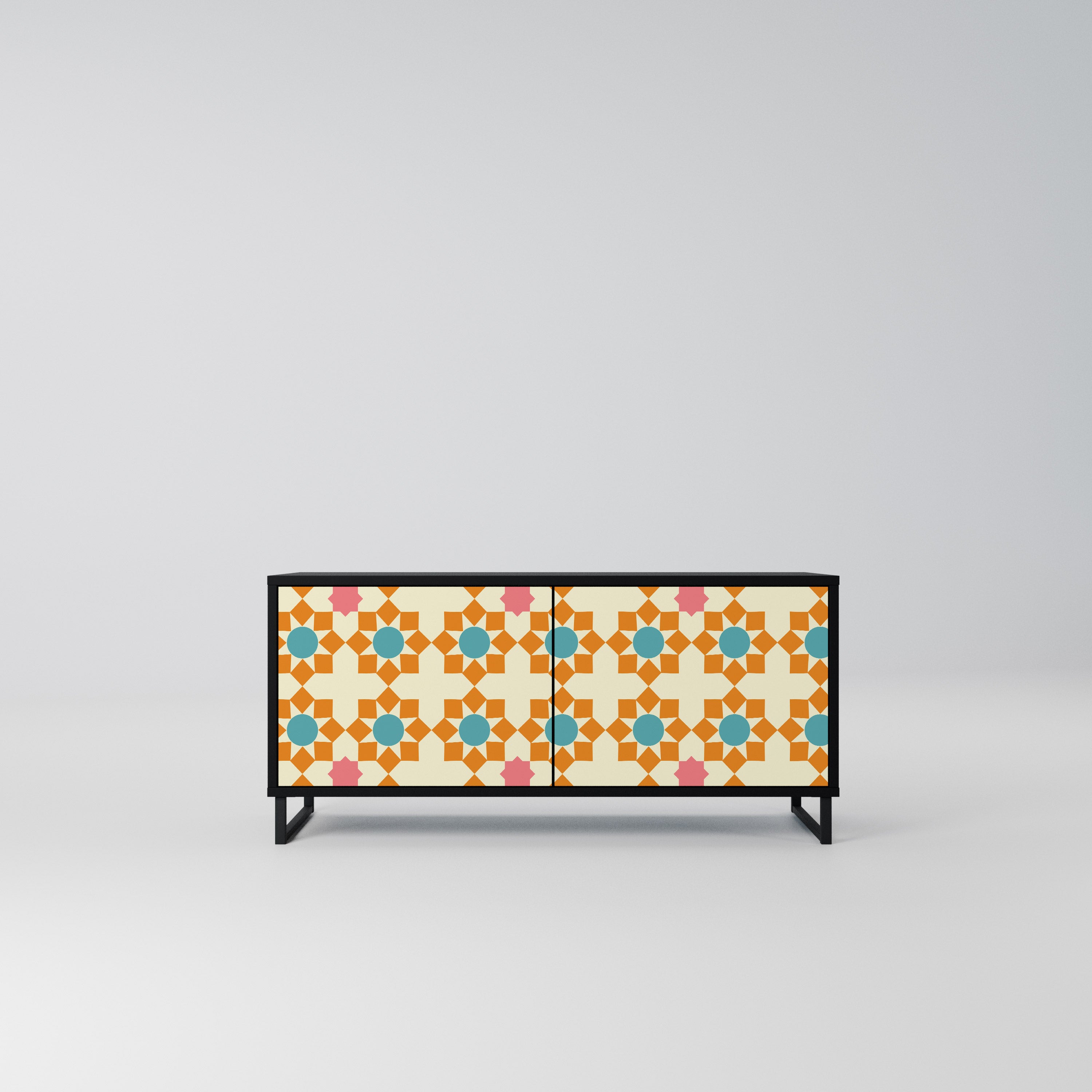 FLORAL DECOR Kompaktowa szafka RTV 2-drzwiowa