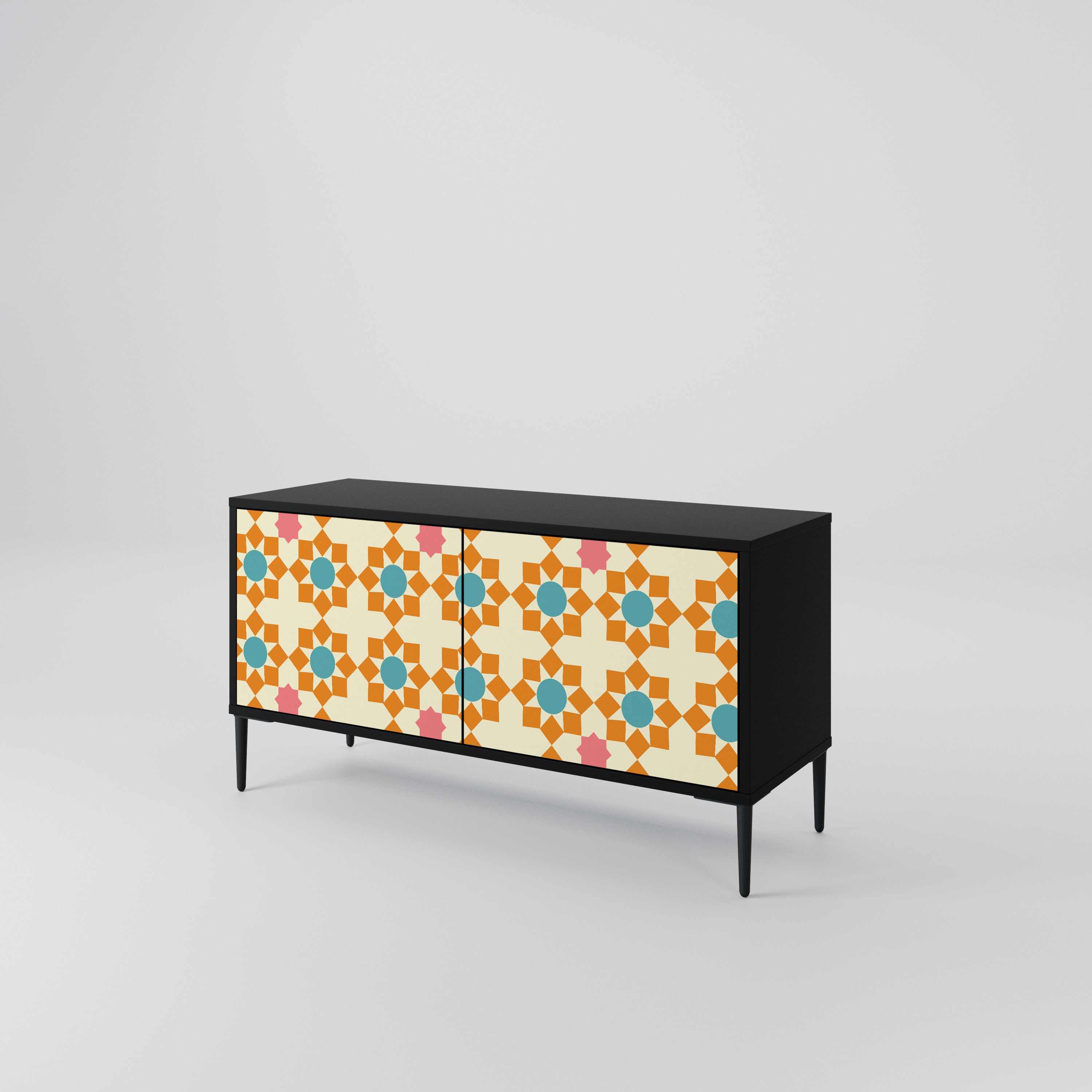 FLORAL DECOR Kompaktowa szafka RTV 2-drzwiowa