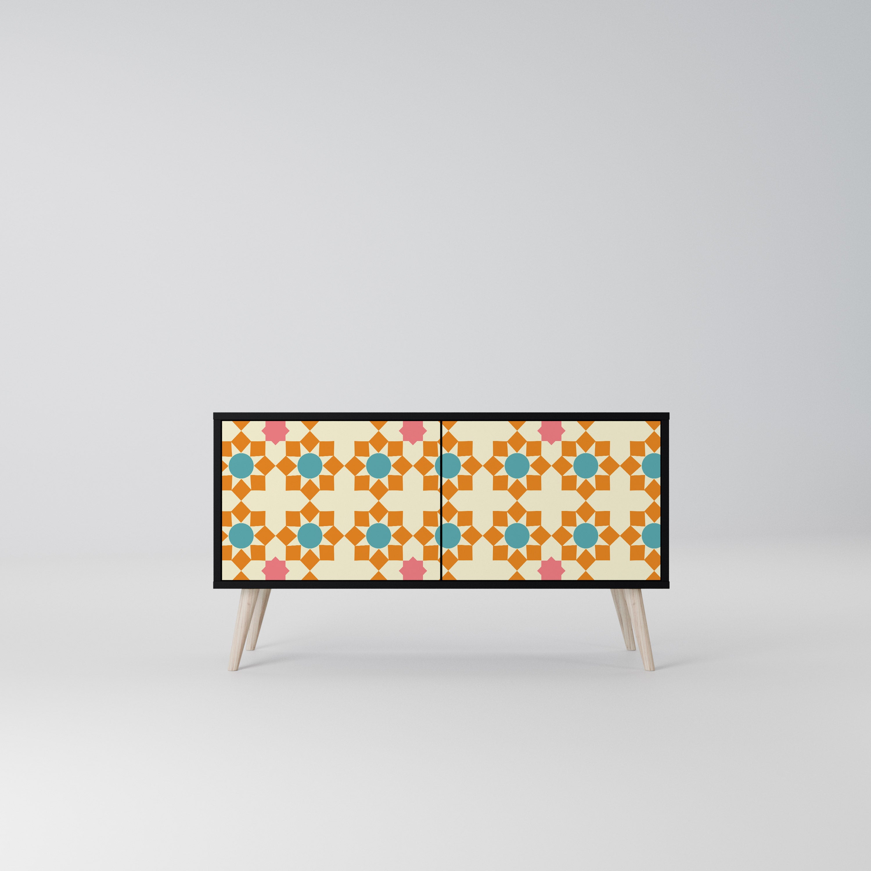 FLORAL DECOR Kompaktowa szafka RTV 2-drzwiowa
