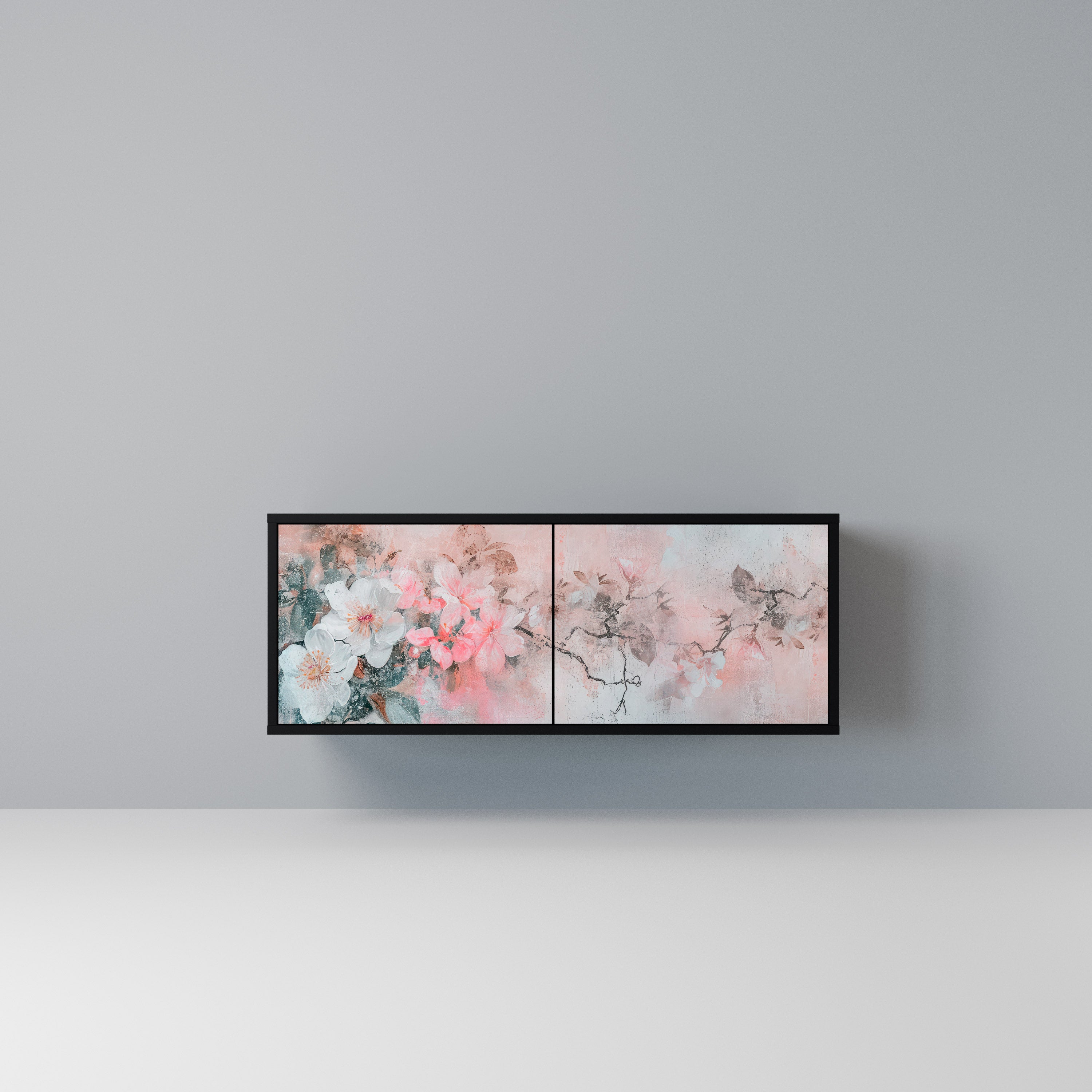 CHERRY BLOSSOM Kompaktowa szafka RTV 2-drzwiowa