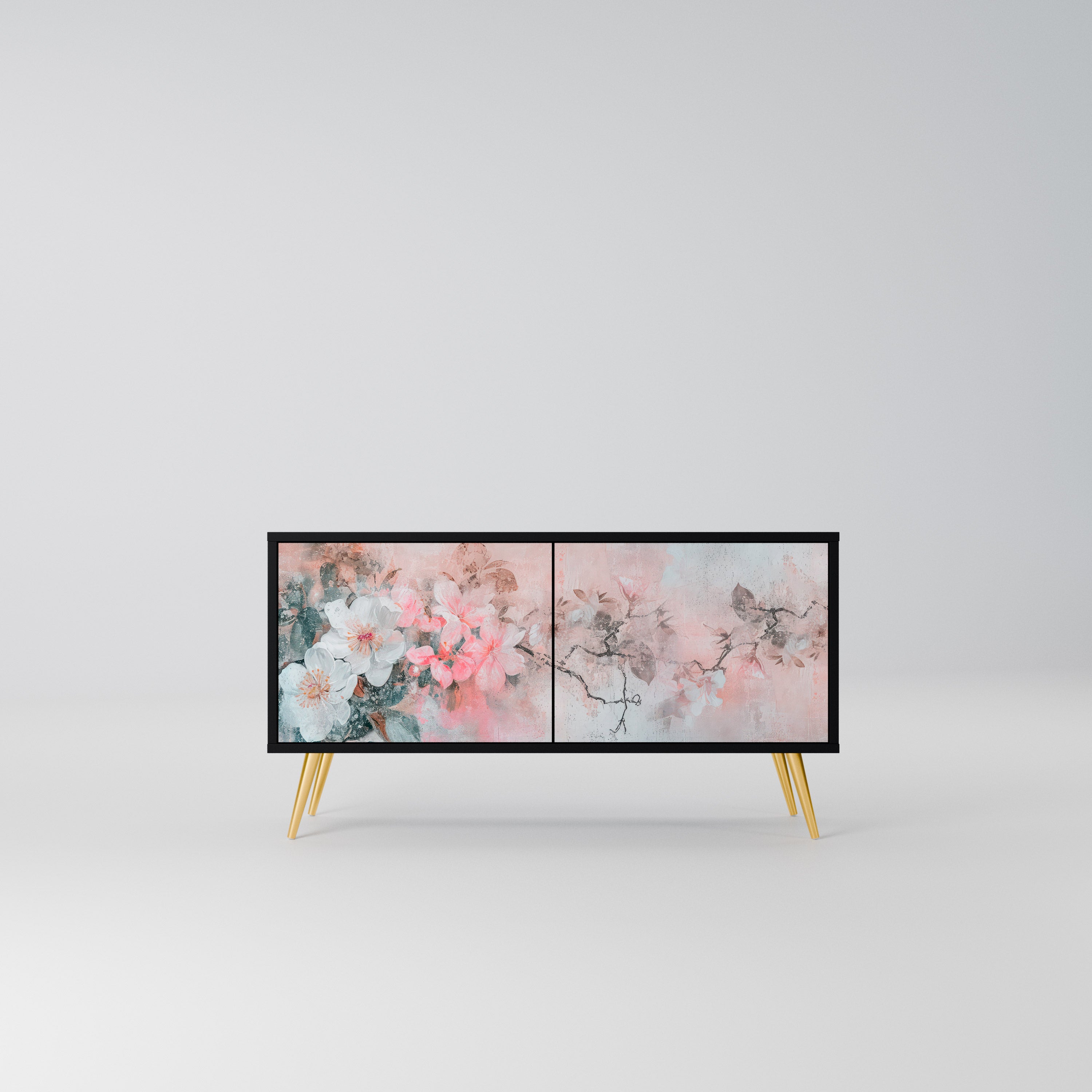 CHERRY BLOSSOM Kompaktowa szafka RTV 2-drzwiowa