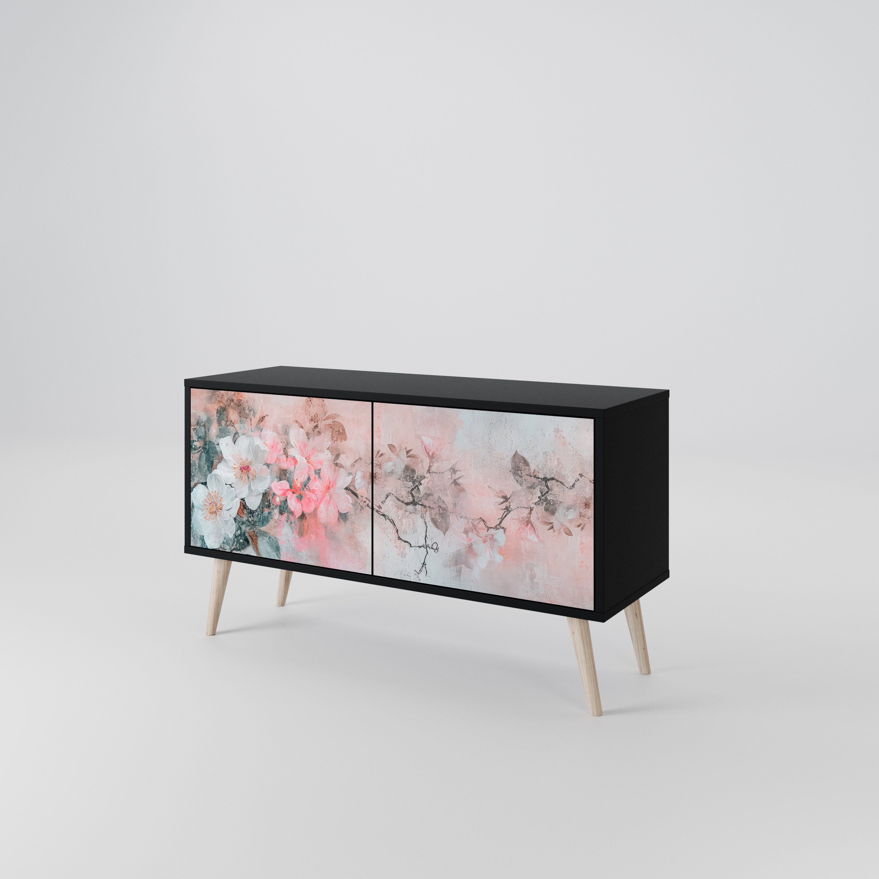 CHERRY BLOSSOM Kompaktowa szafka RTV 2-drzwiowa