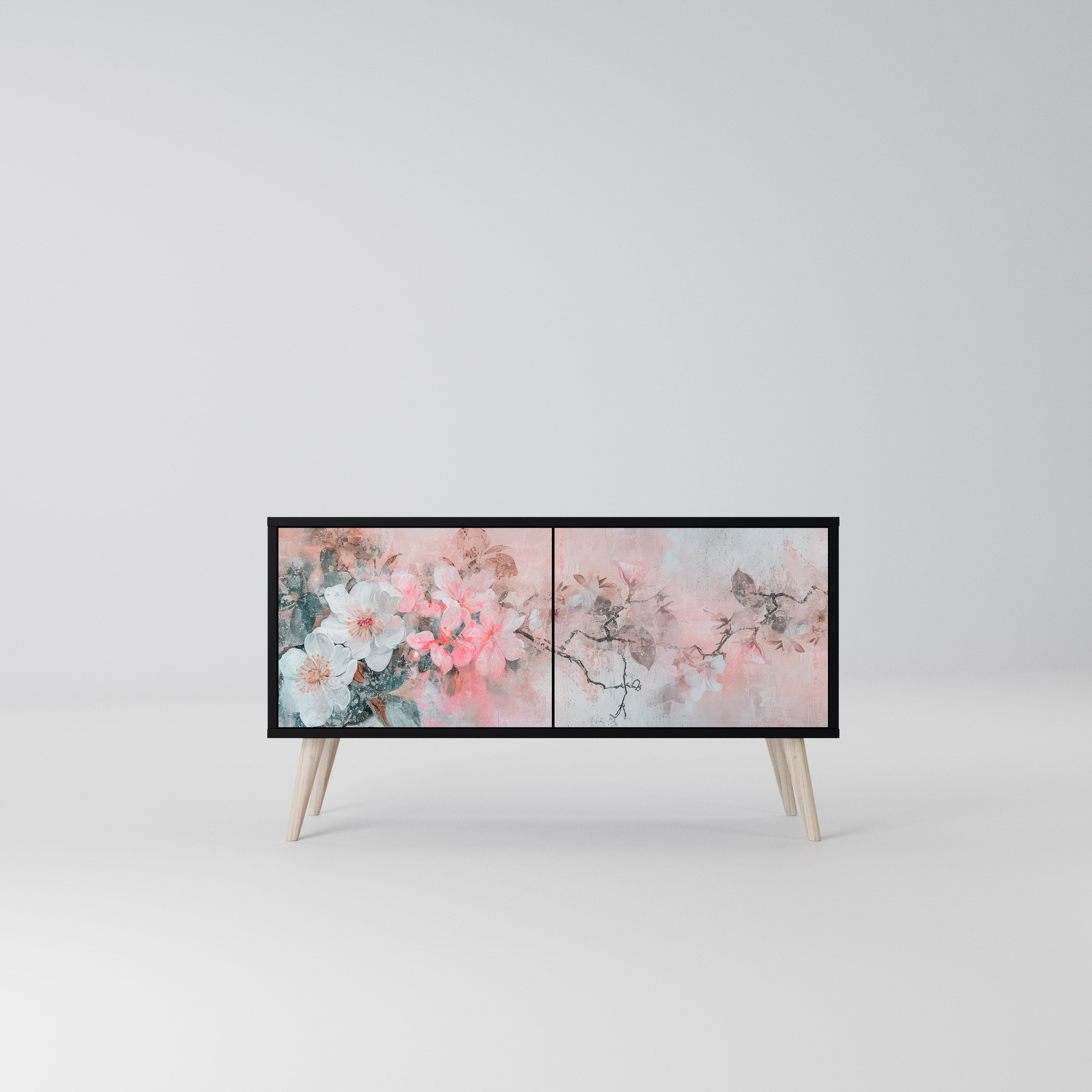 CHERRY BLOSSOM Kompaktowa szafka RTV 2-drzwiowa