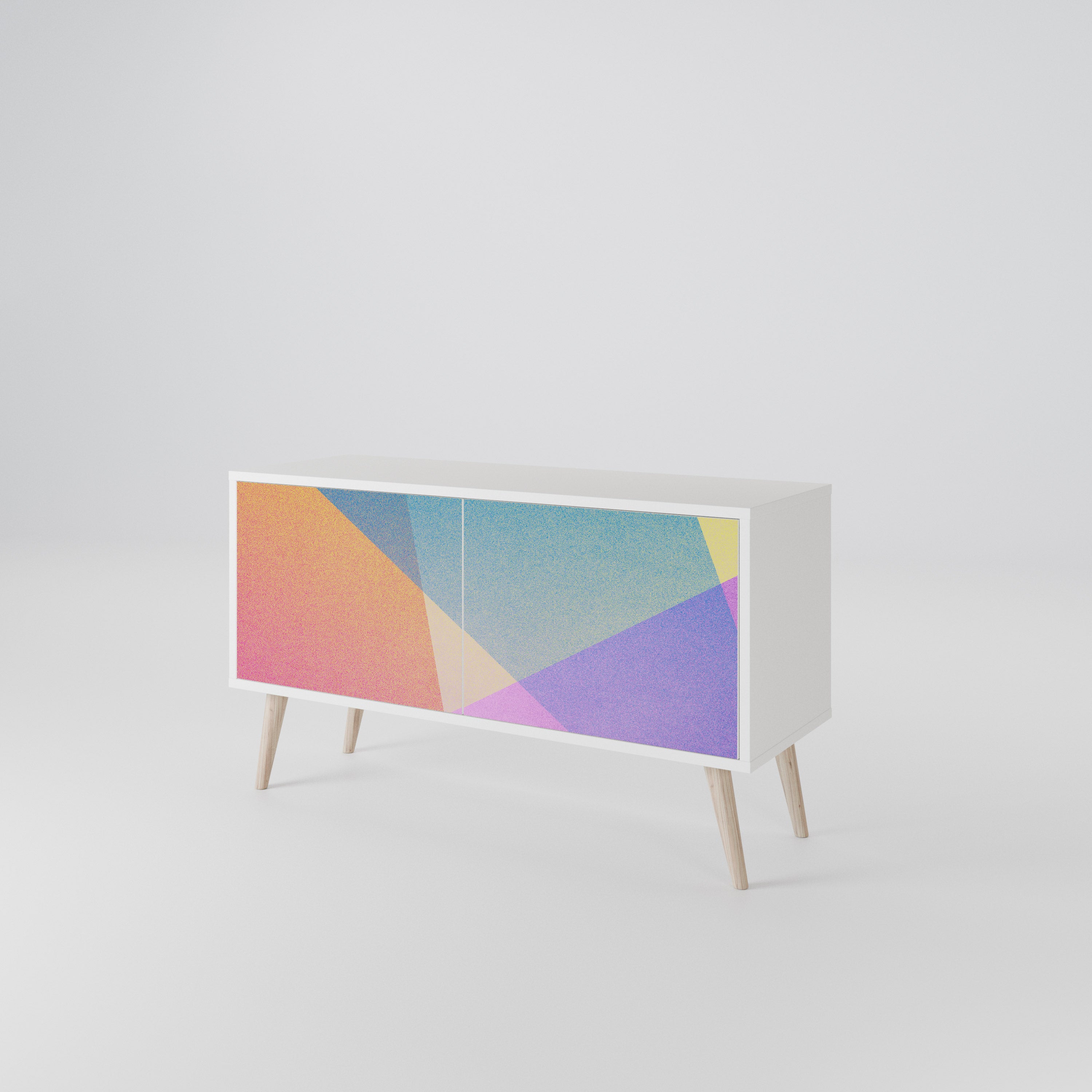 BRIGHT GEOMETRY Kompaktowa szafka RTV 2-drzwiowa